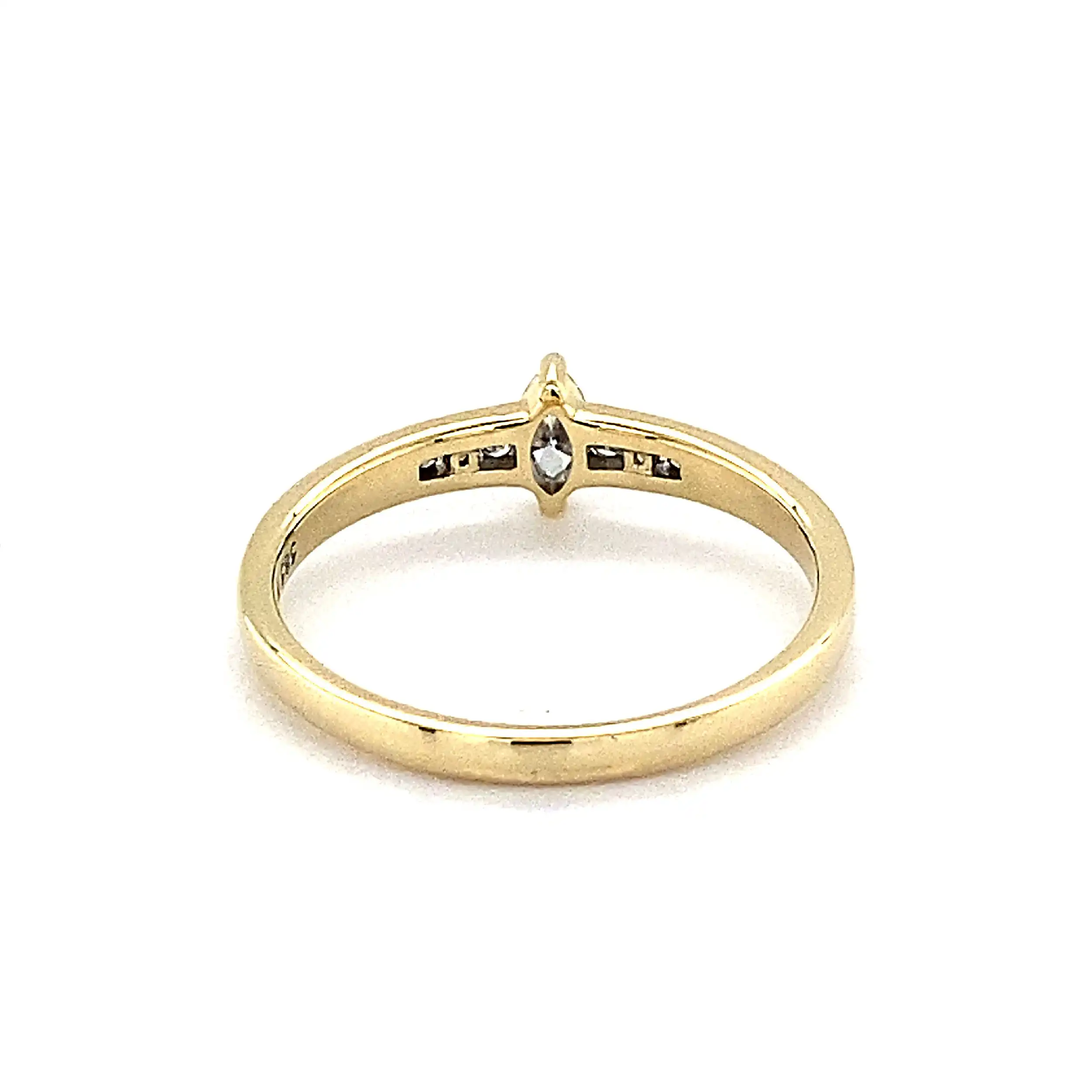 Ring Gelbgold mit Diamanten und Marquise-Schliff-Diamant Ring Gelbgold mit Diamanten und Marquise-Schliff-Diamant