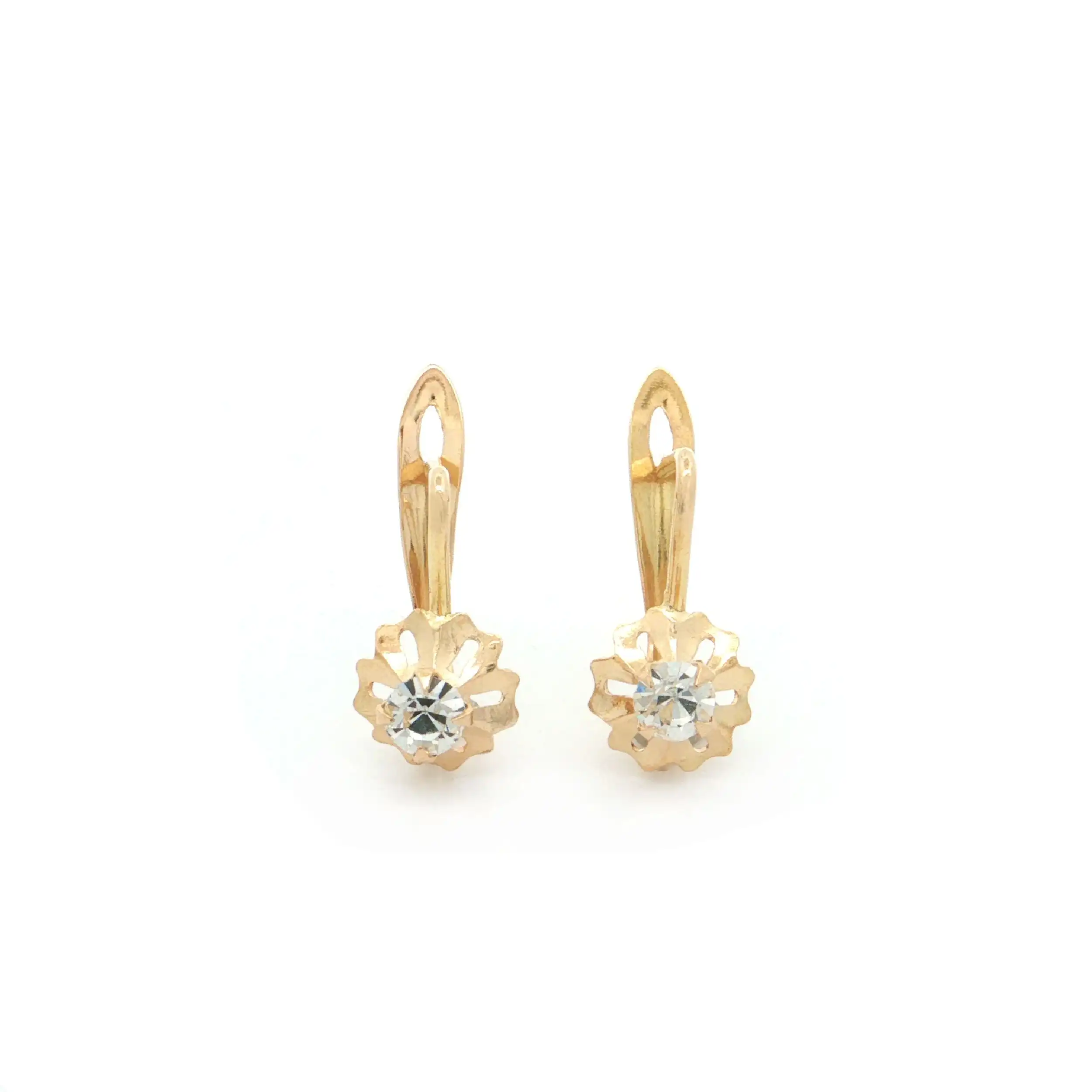 Ohrhänger Gelbgold mit Zirkonia Ohrhänger Gelbgold mit Zirkonia