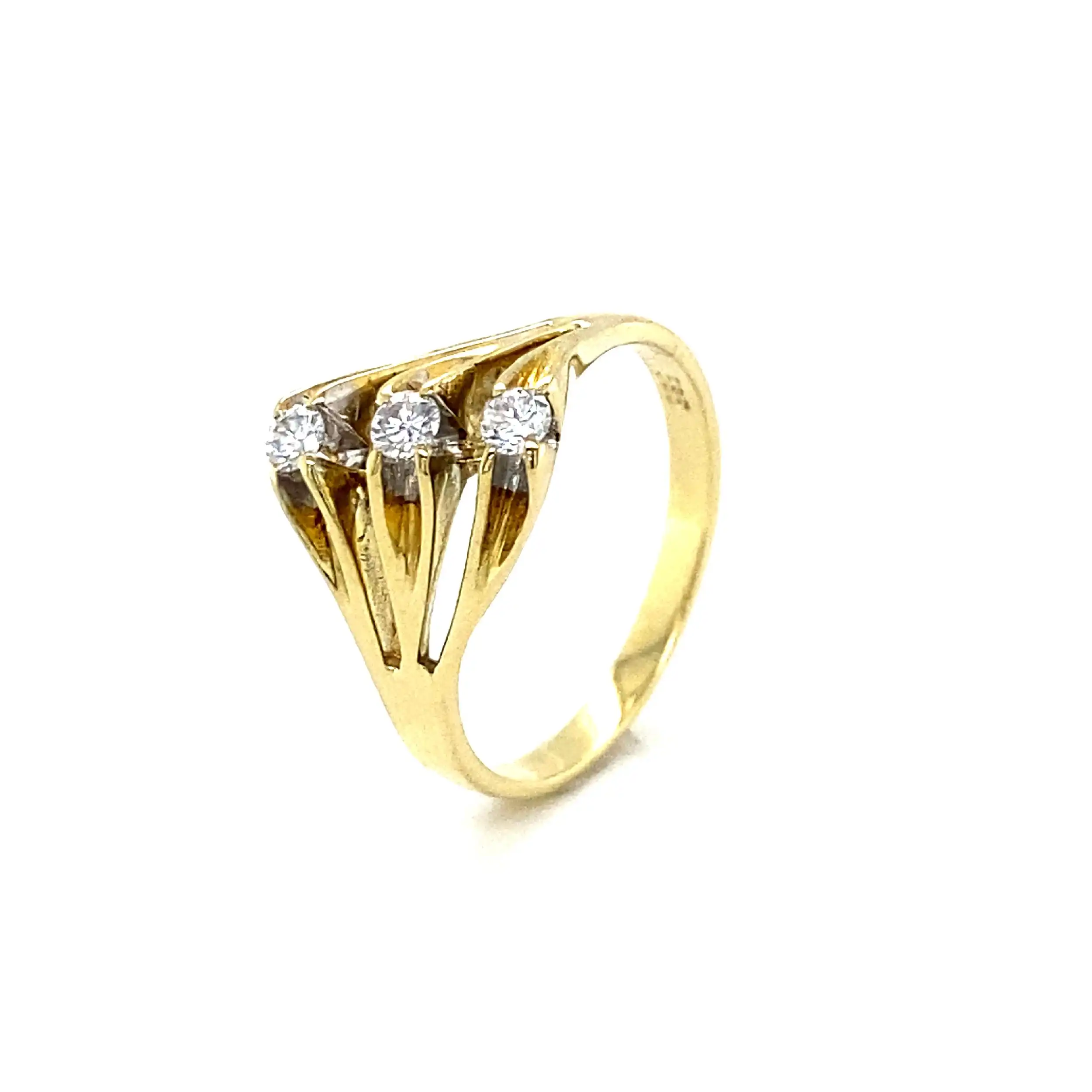 Damenring Gelbgold mit Brillanten 0,15ct Damenring Gelbgold mit Brillanten 0,15ct