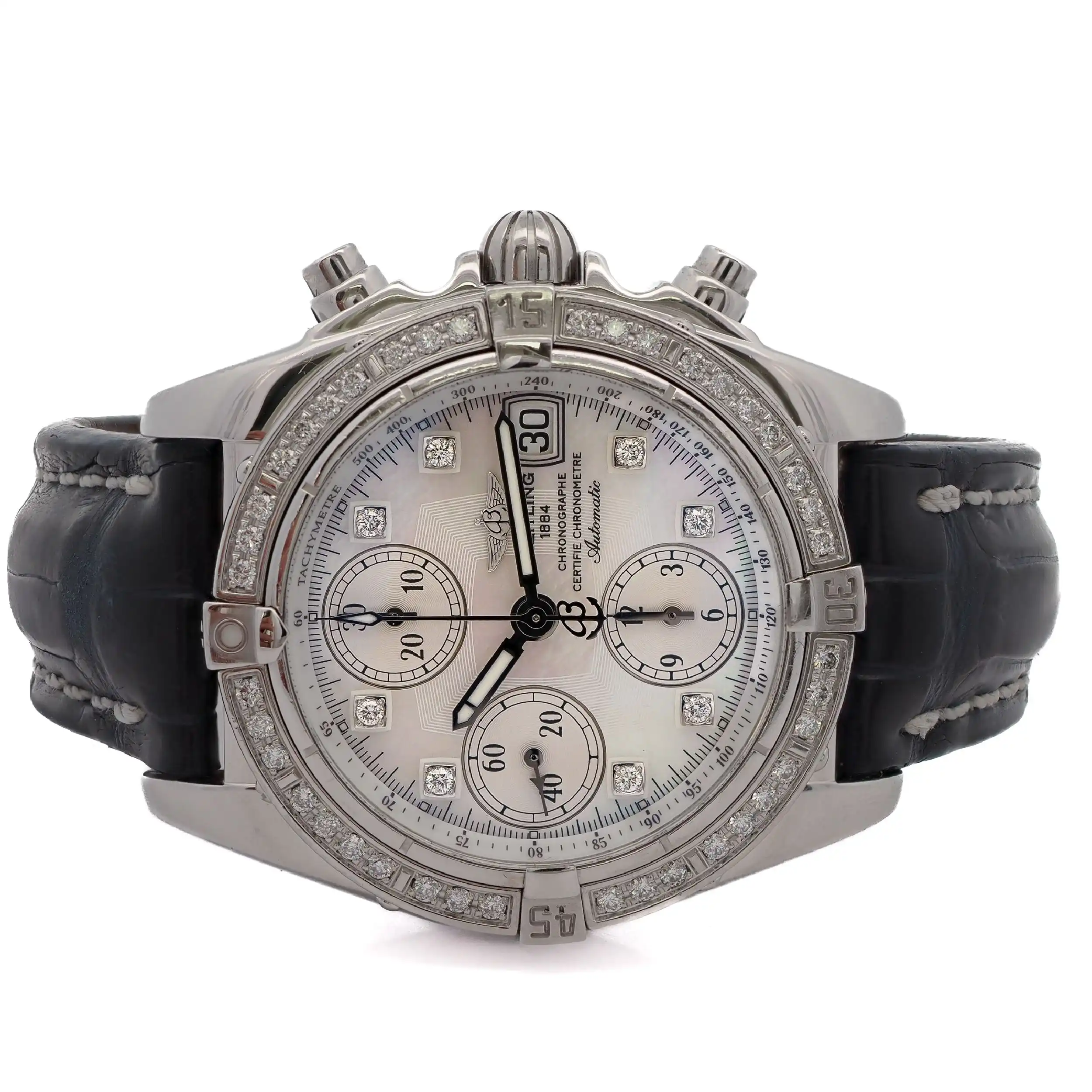 Herrenuhr Breitling Cockpit Ref A13358 mit Brillantbesatz