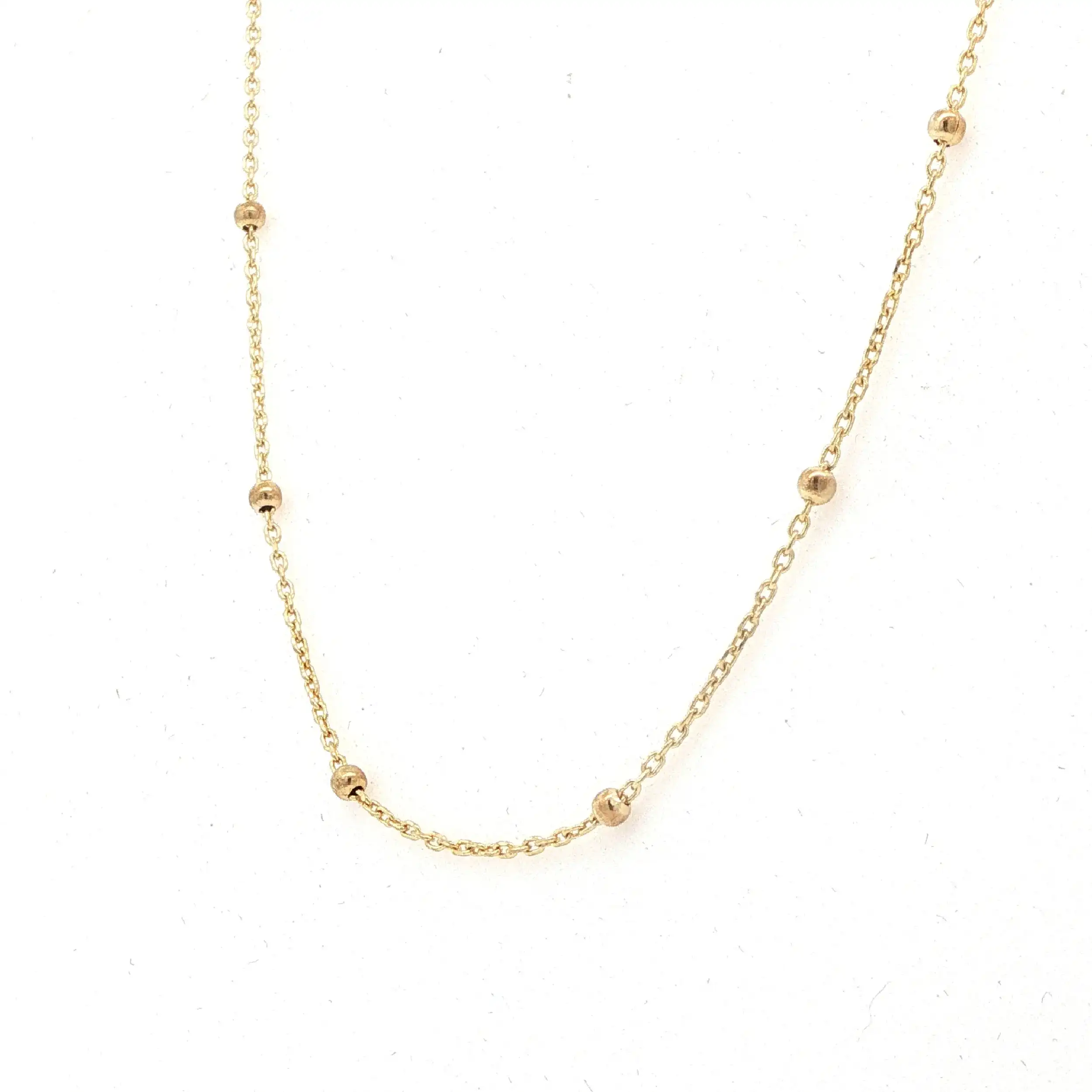 Ankerkette Gelbgold mit Kugeln