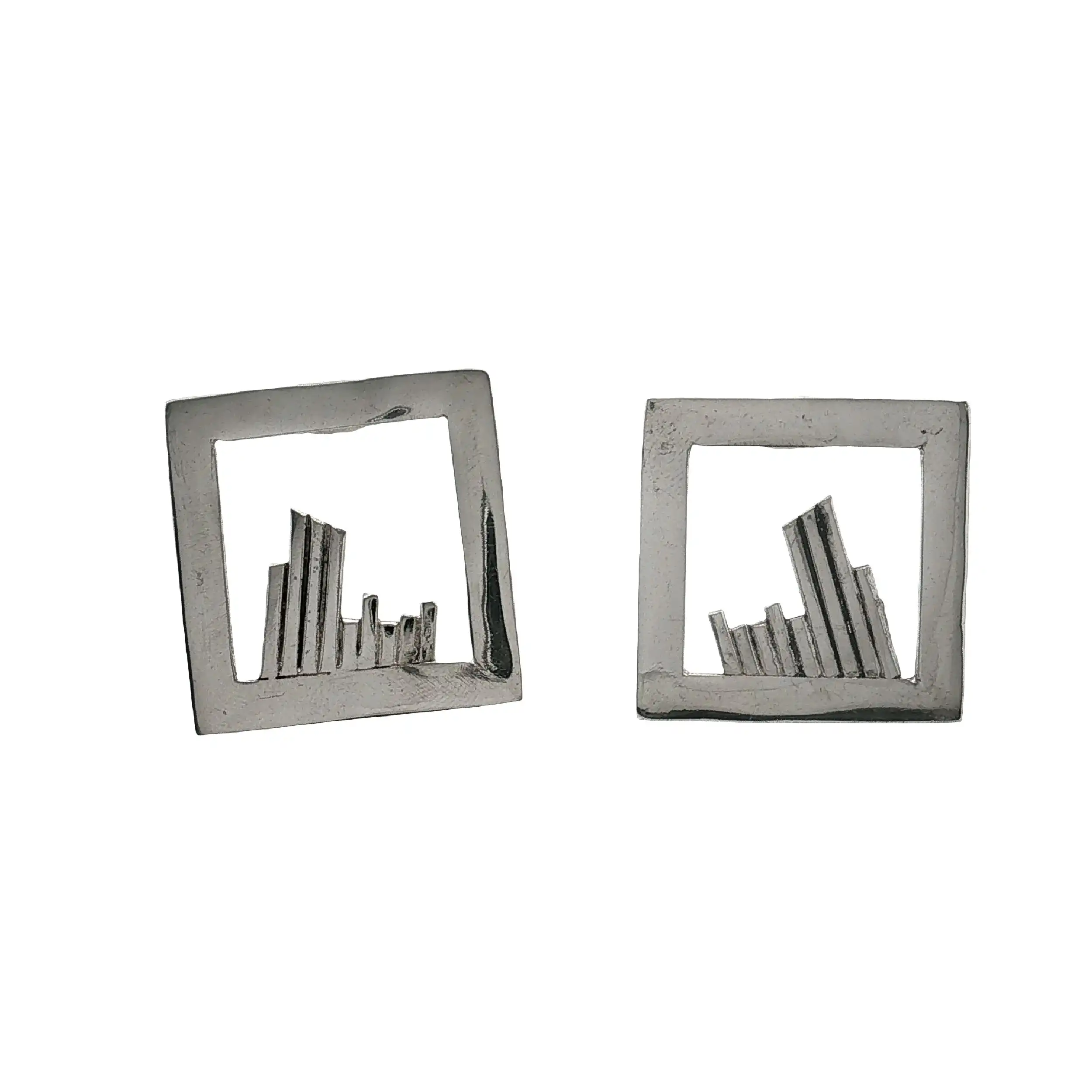 Paar Ohrstecker Silber Skyline
