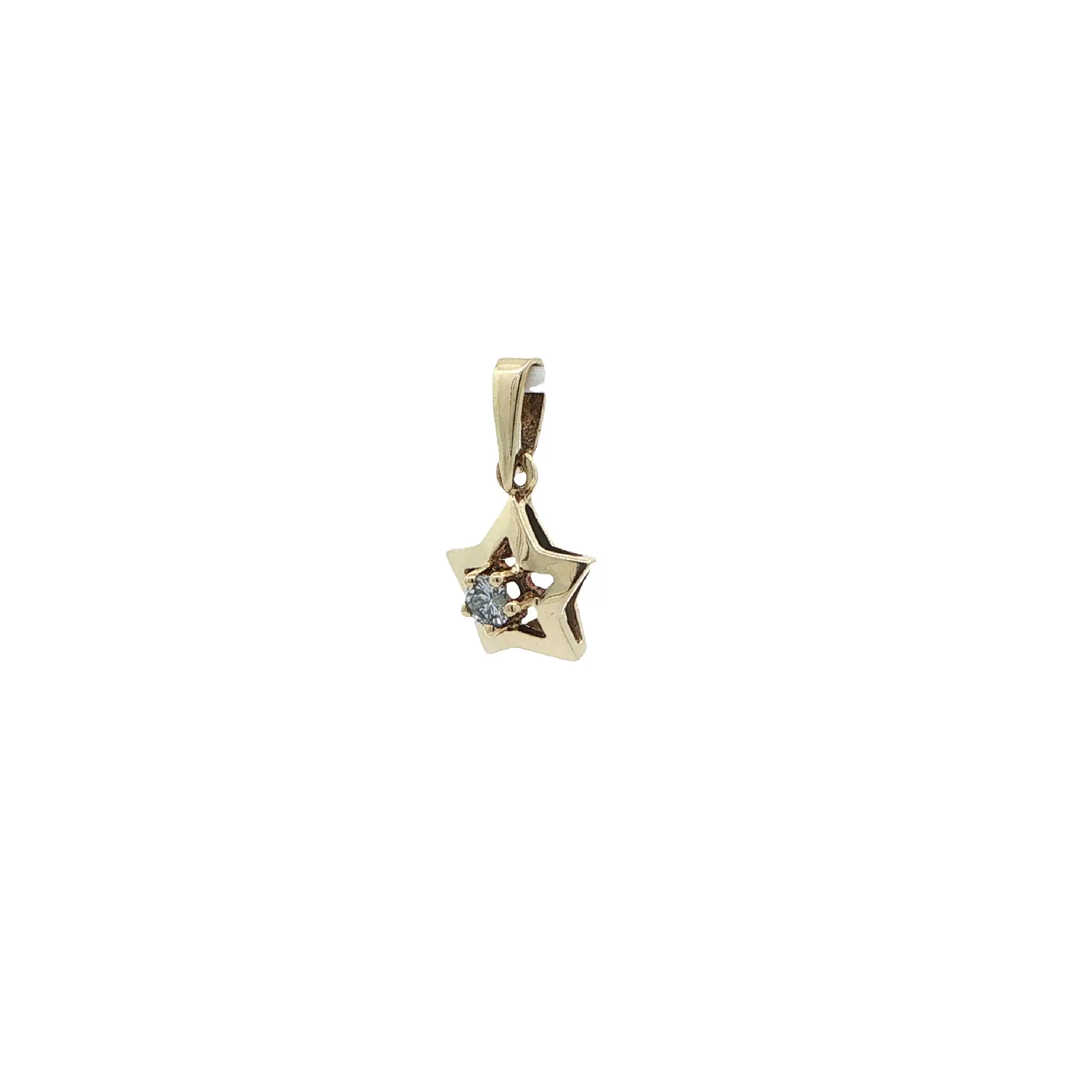Anhänger Gelbgold Stern mit Brillant Anhänger Gelbgold Stern mit Brillant