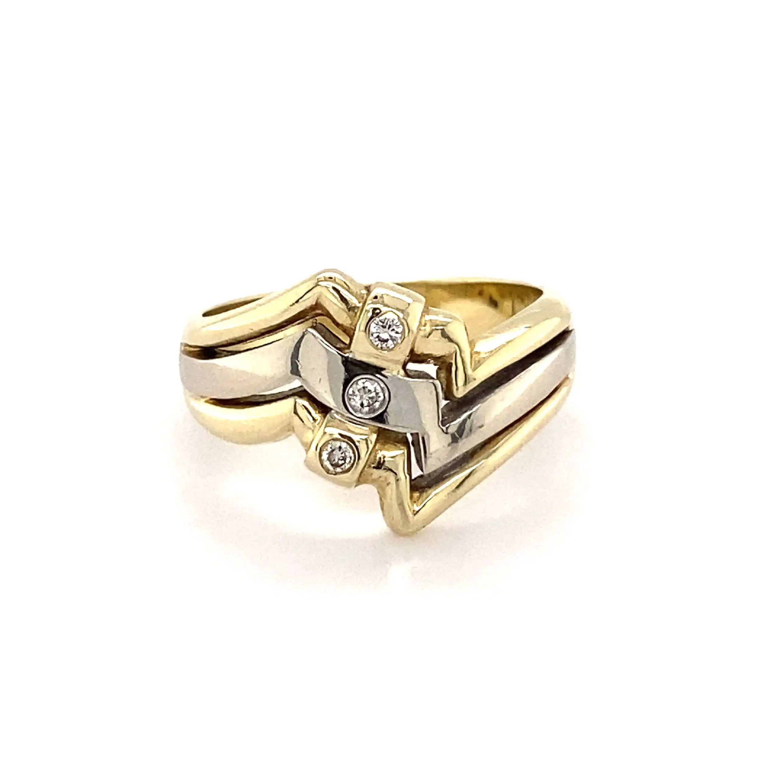 Ring Bicolor mit Brillanten Ring Bicolor mit Brillanten