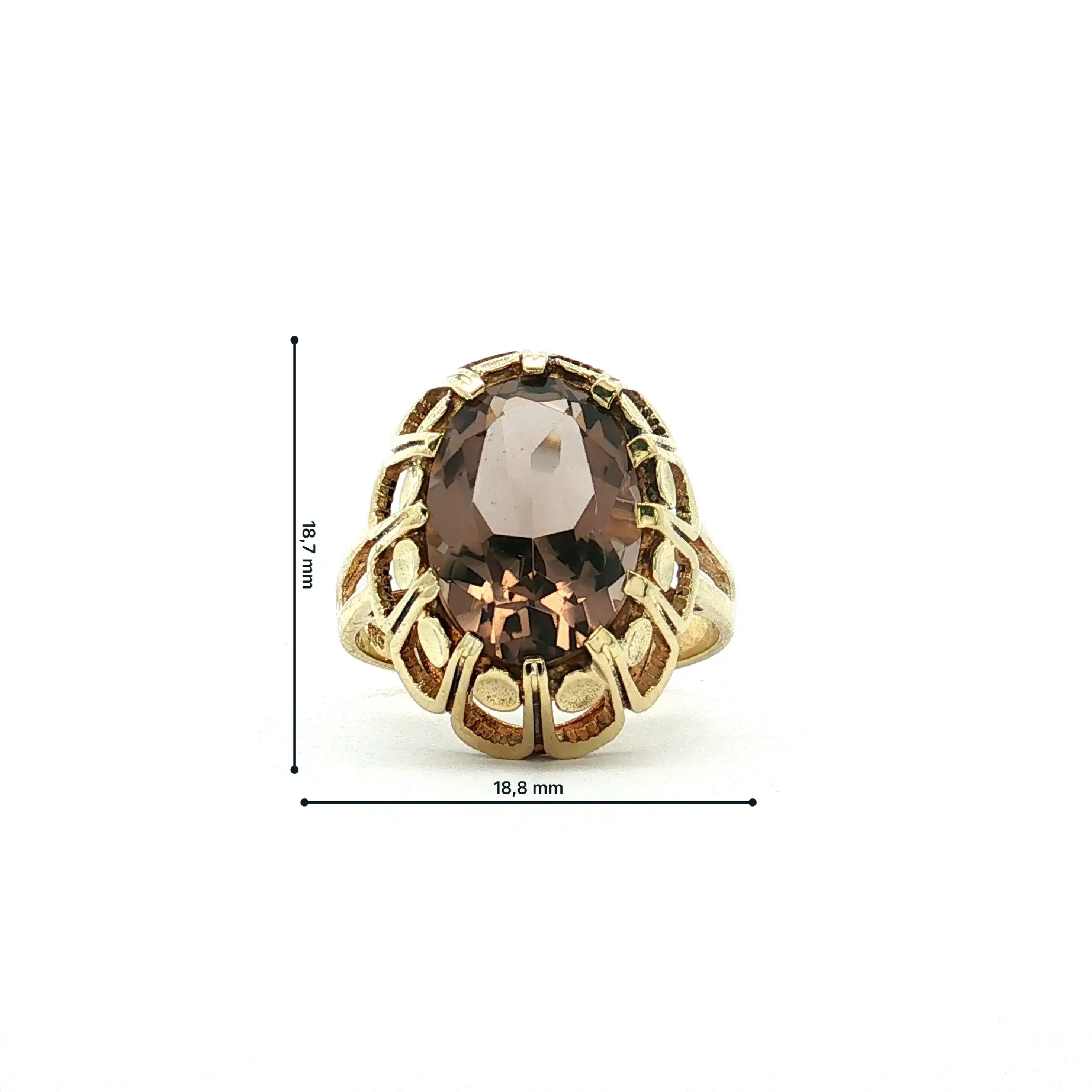 Ring Gelbgold mit Rauchquarz Ring Gelbgold mit Rauchquarz