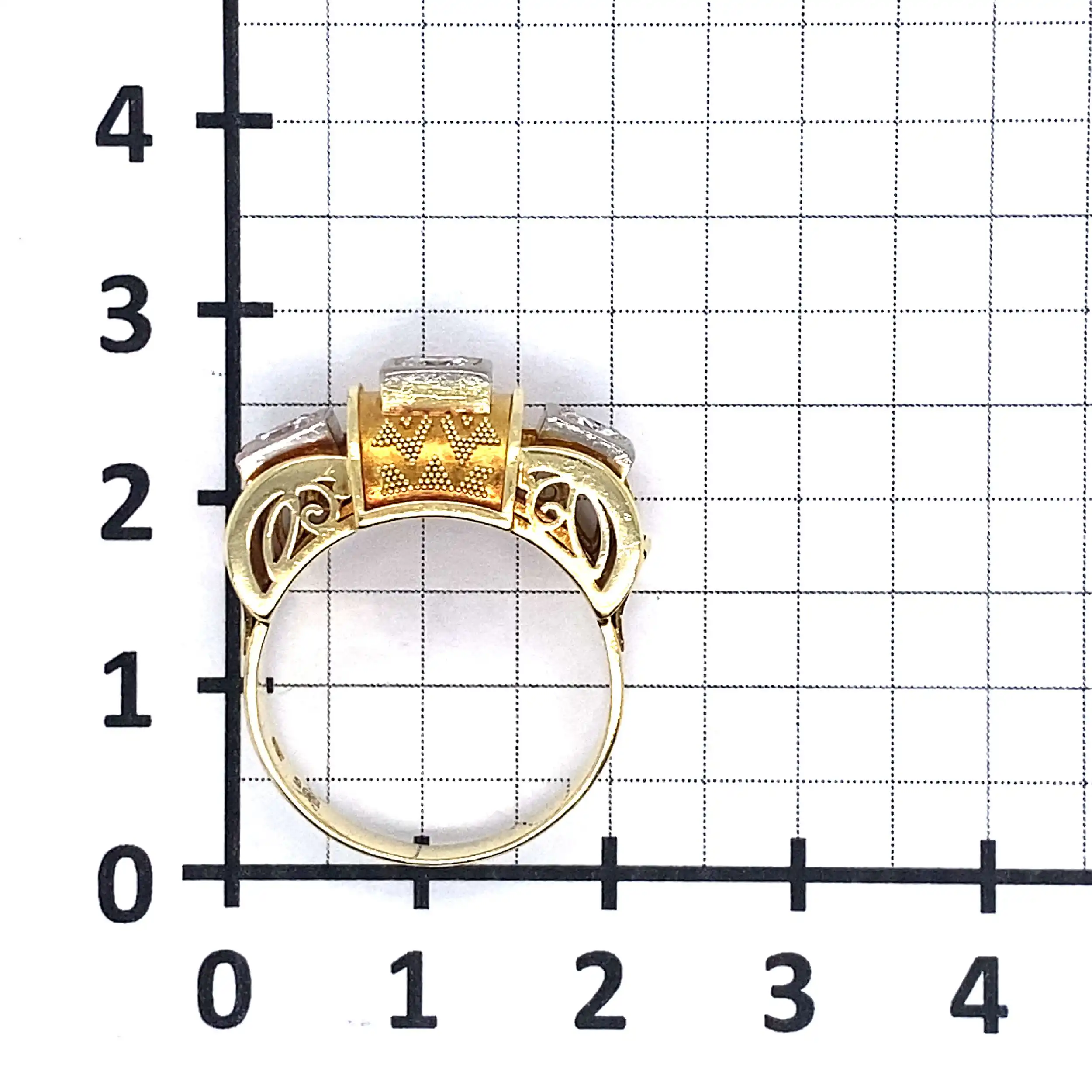 Ring Bicolor mit 3 Brillanten Ring Bicolor mit 3 Brillanten