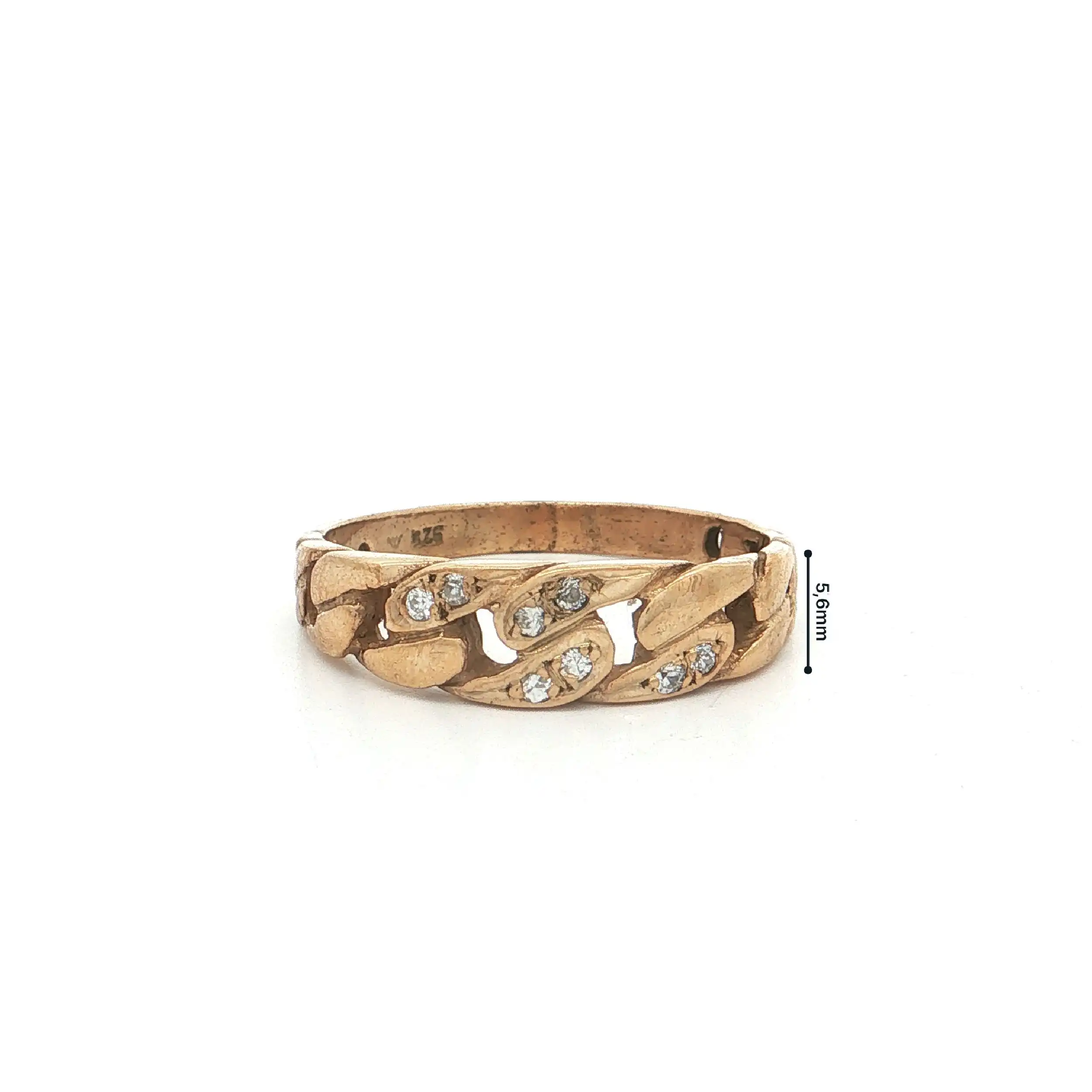 Ring Silber vergoldet mit Zirkonia