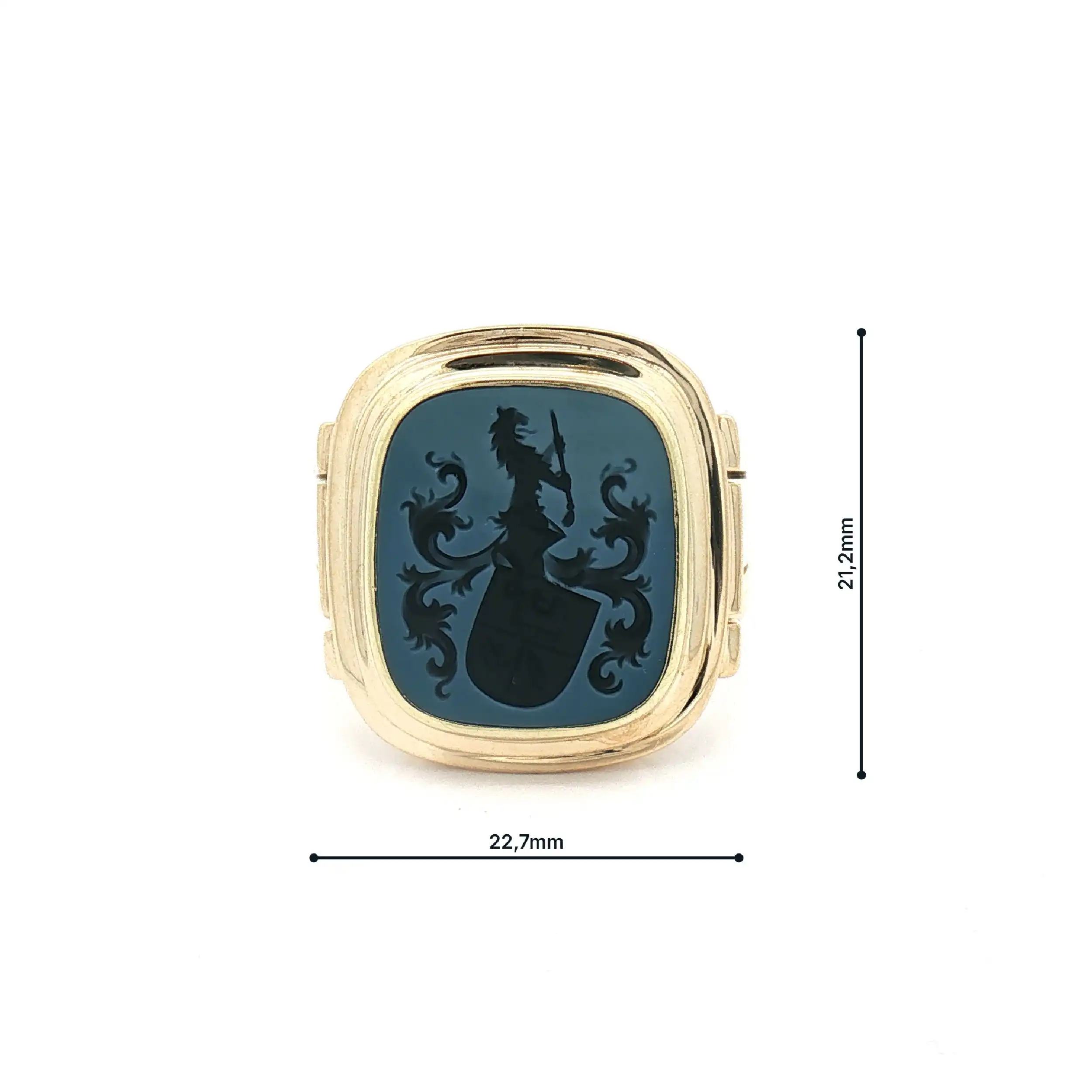 Siegelring Gelbgold mit Wappen Siegelring Gelbgold mit Wappen