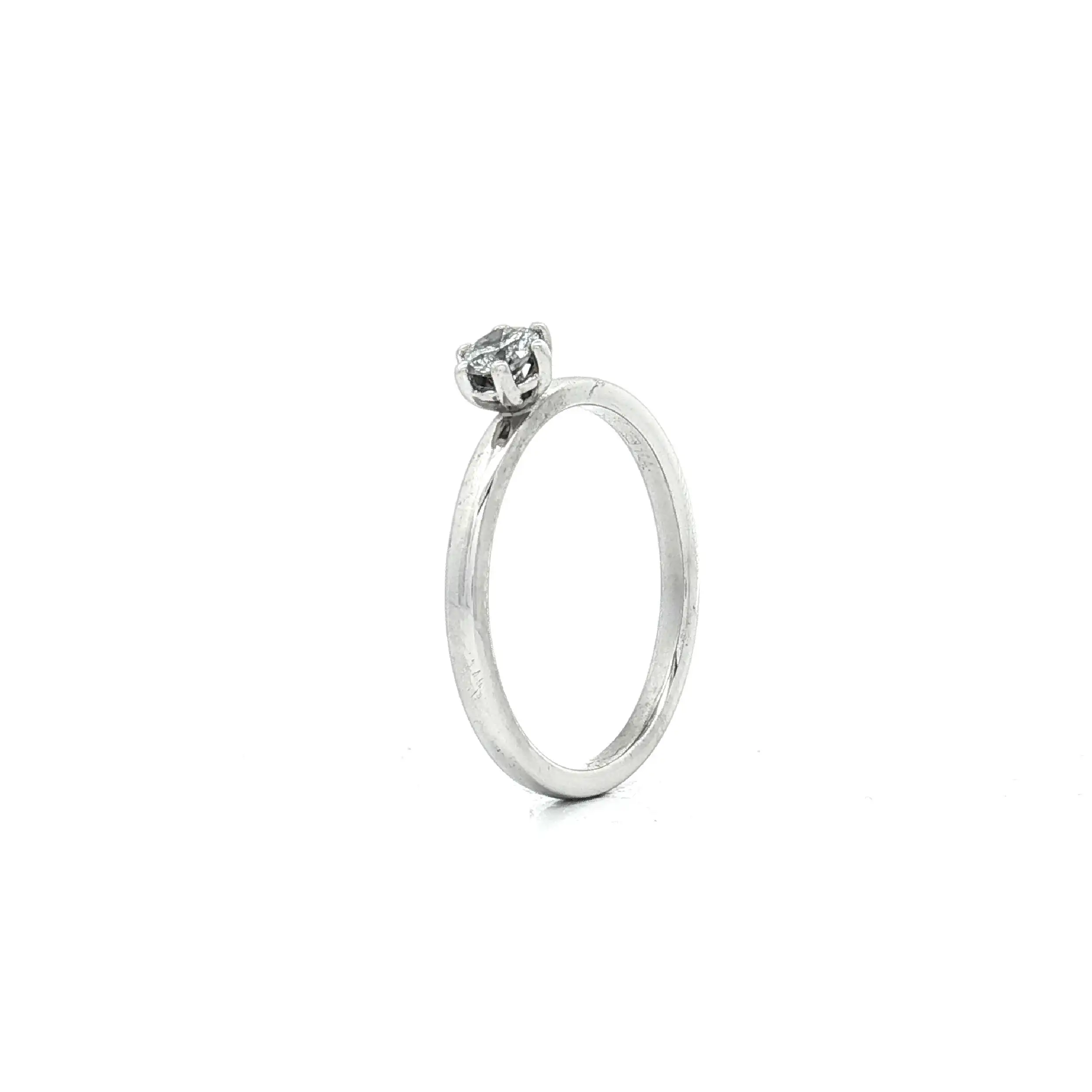 Ring Weißgold mit Brillant Solitär