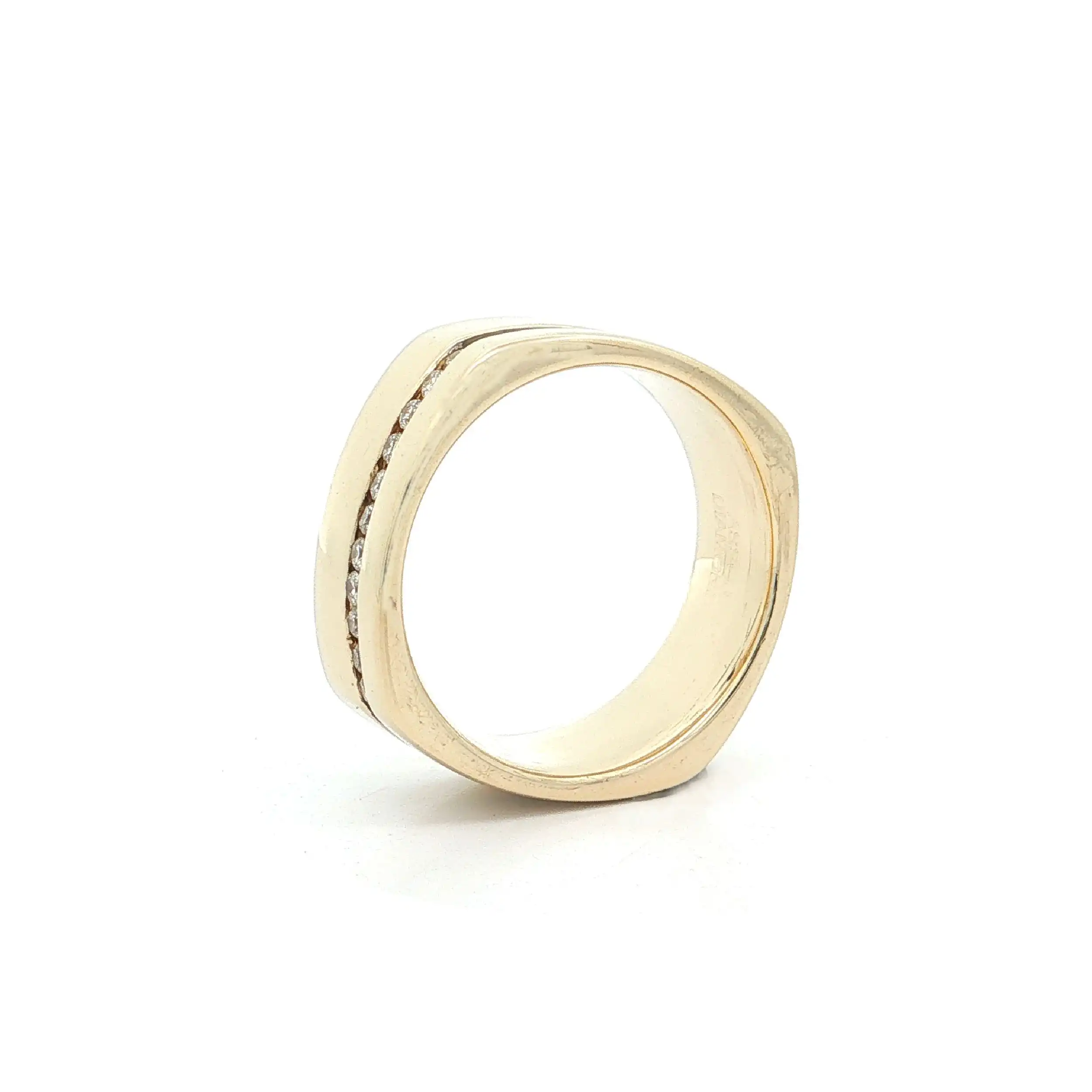 Ring Bicolor eckig mit Brillanten