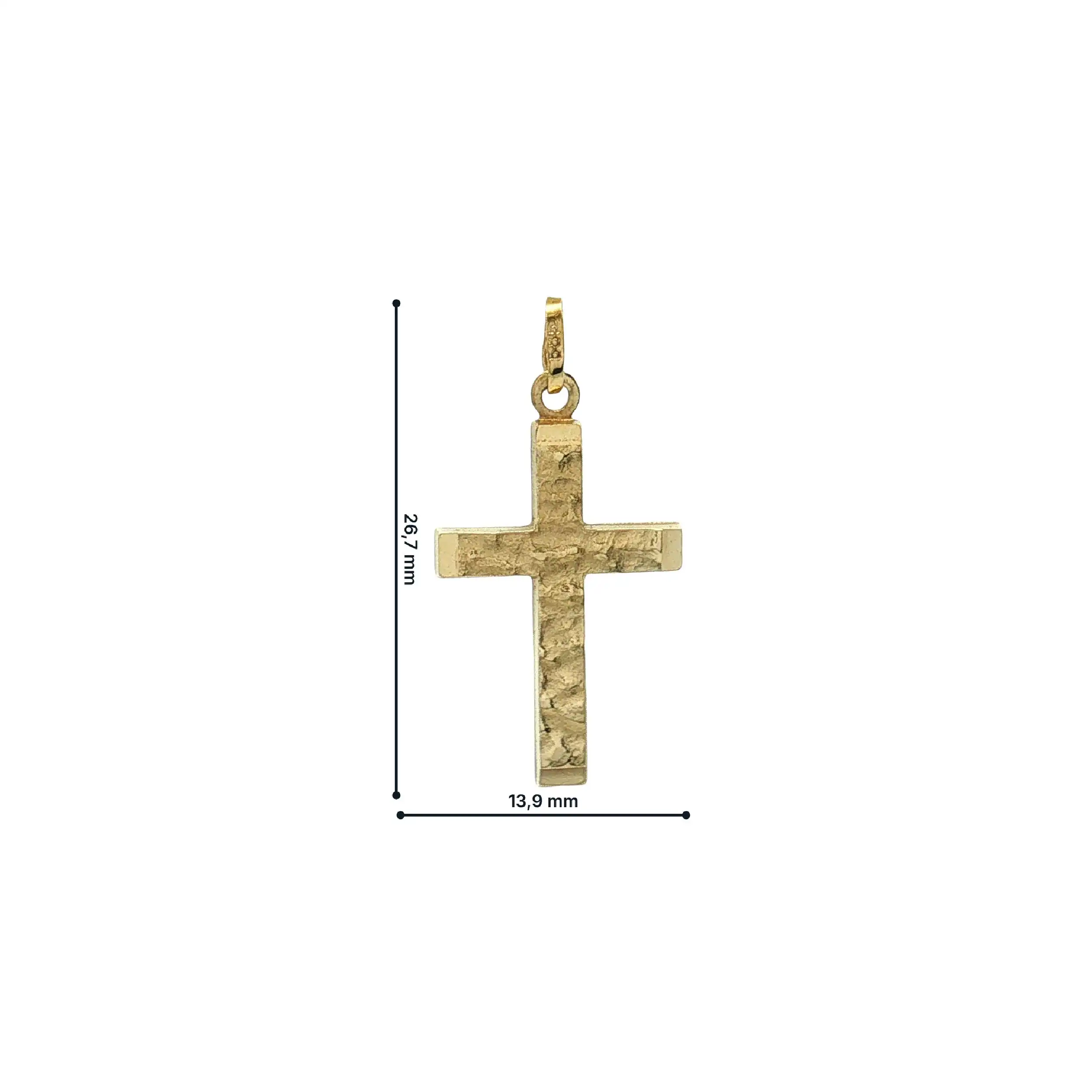 Anhänger Gelbgold Kreuz