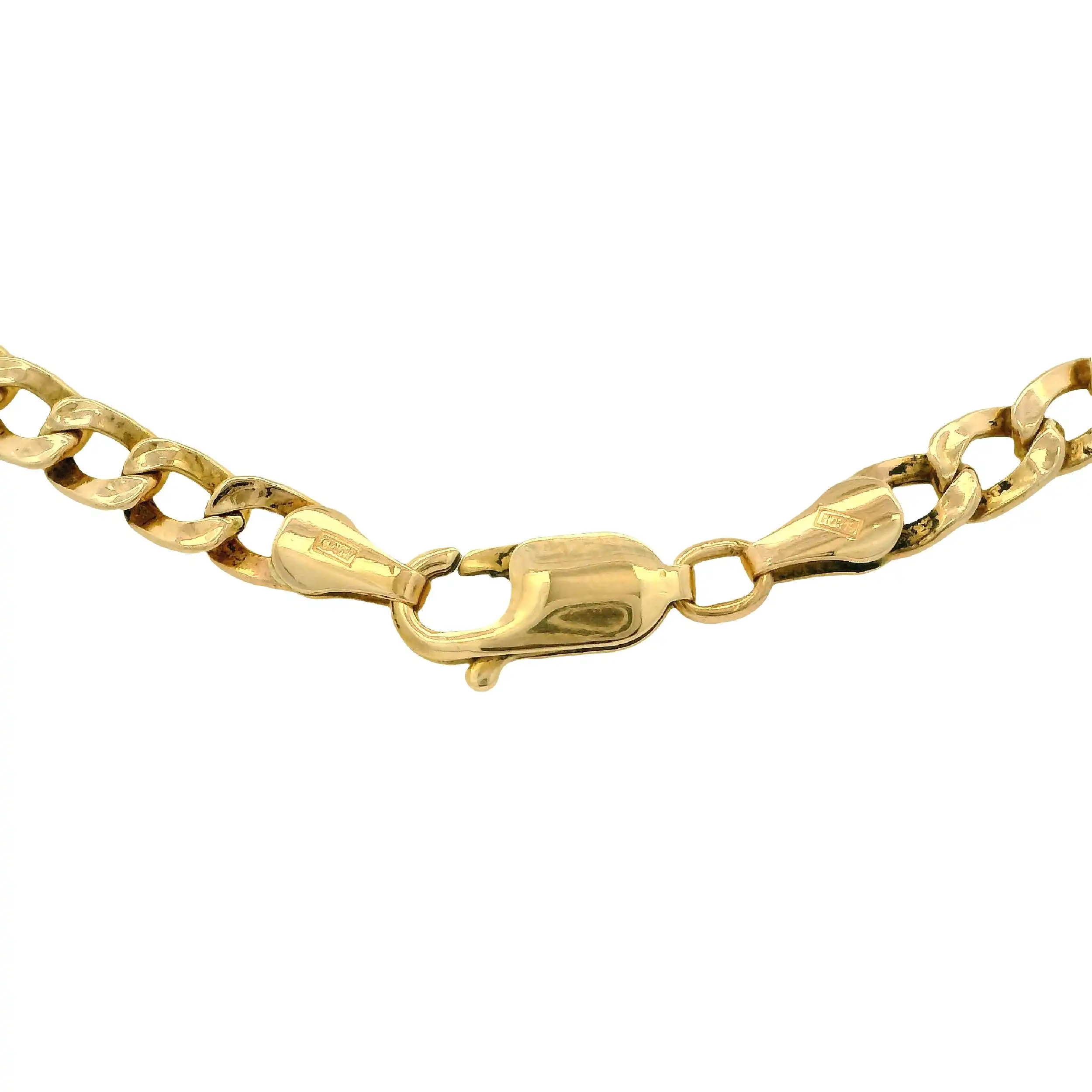 Panzerkette Gelbgold halbmassiv