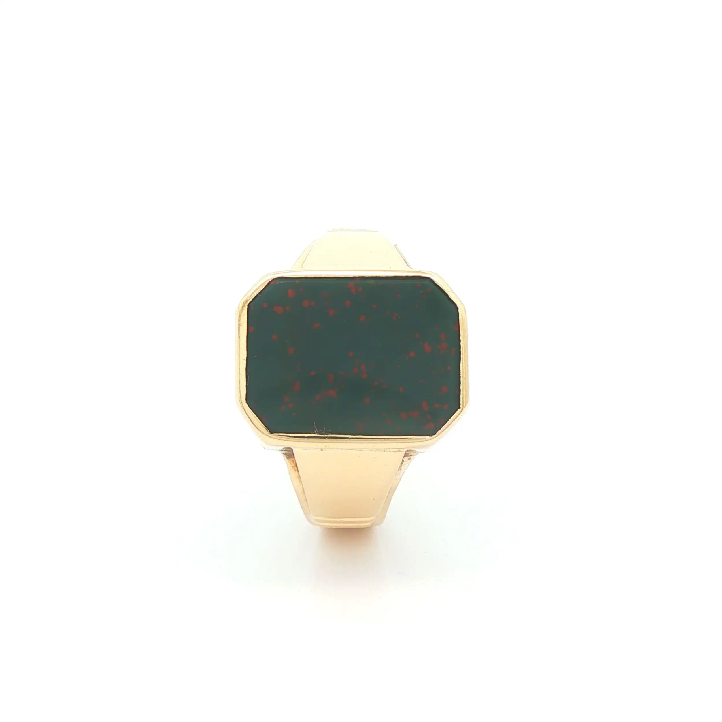 Ring Gelbgold mit Heliotrop Ring Gelbgold mit Heliotrop