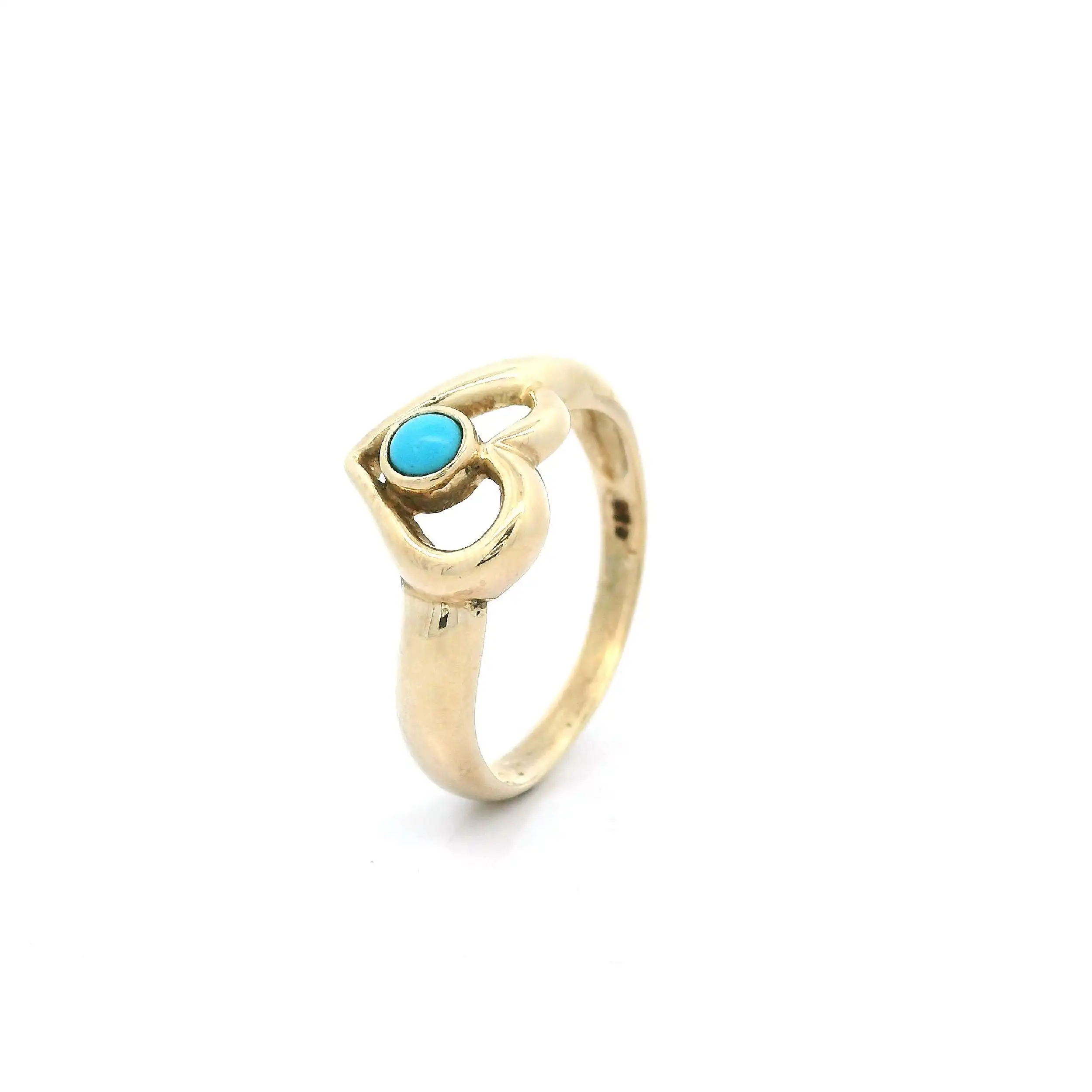 Ring Gelbgold mit blauem Farbstein
