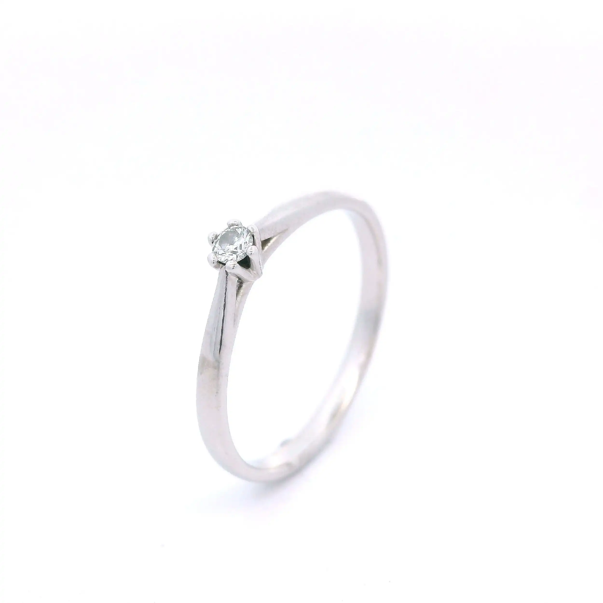 Ring Weißgold mit Brillant Solitär Ring Weißgold mit Brillant Solitär