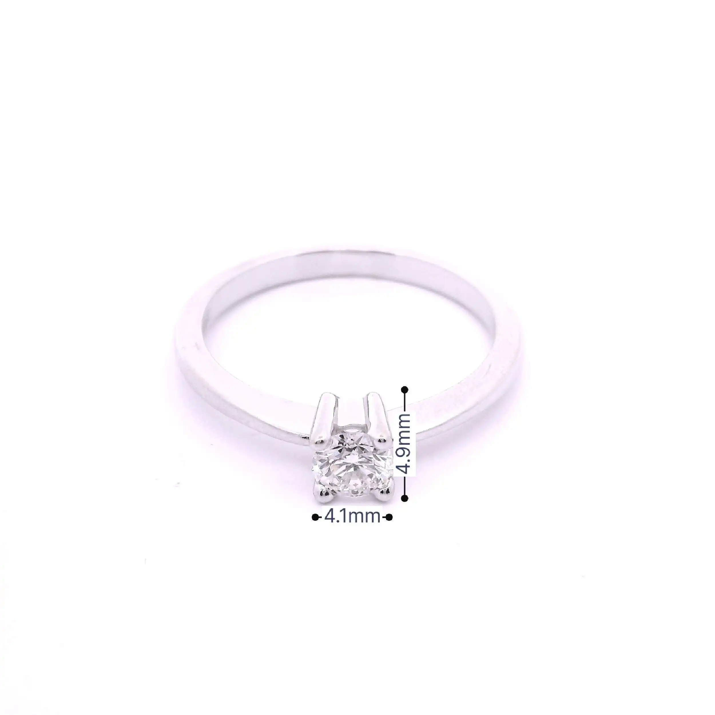 Ring Weißgold mit Brillant Christ, graviert mit 0,25ct W/SI Ring Weißgold mit Brillant Christ, graviert mit 0,25ct W/SI