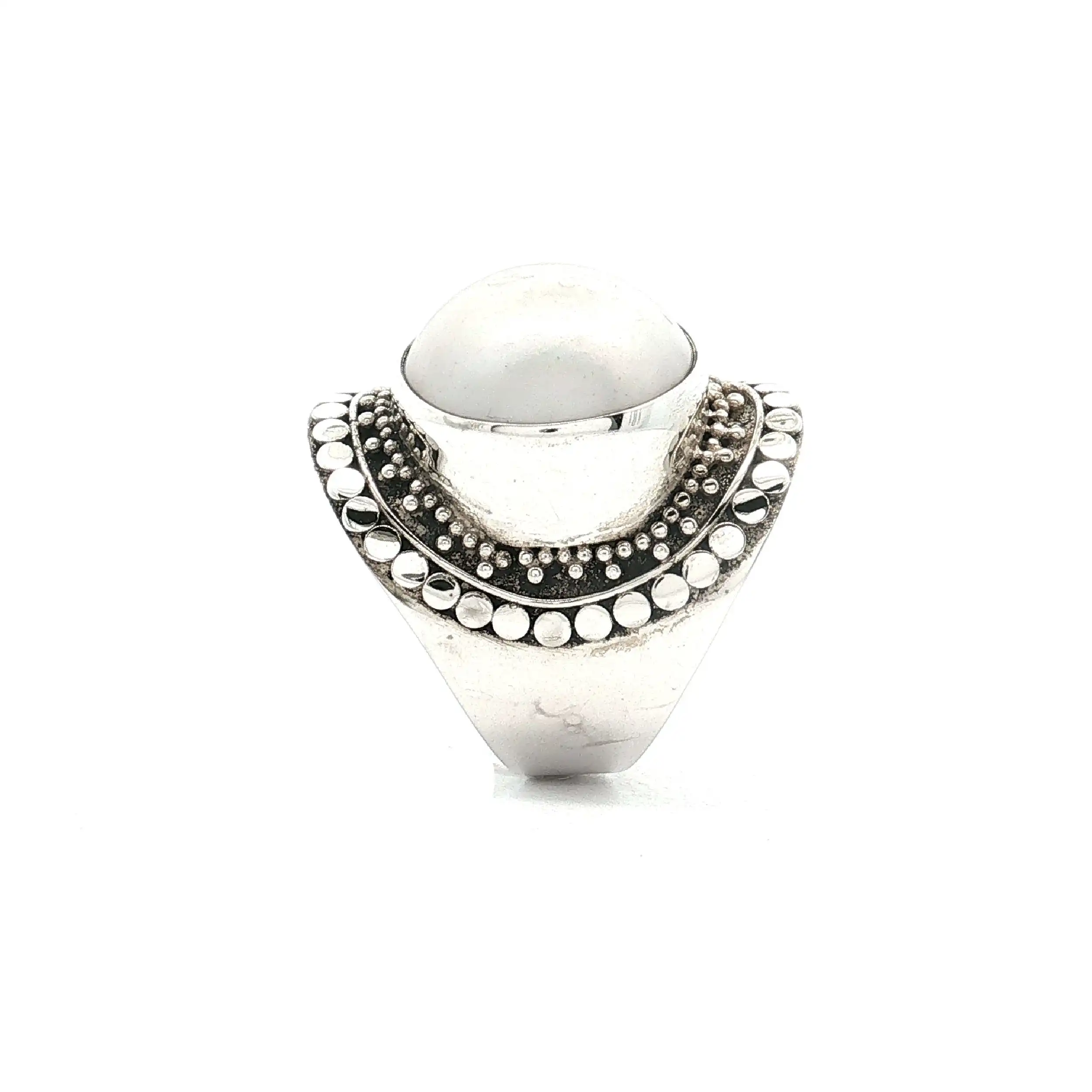 Ring Silber mit Mabéperle