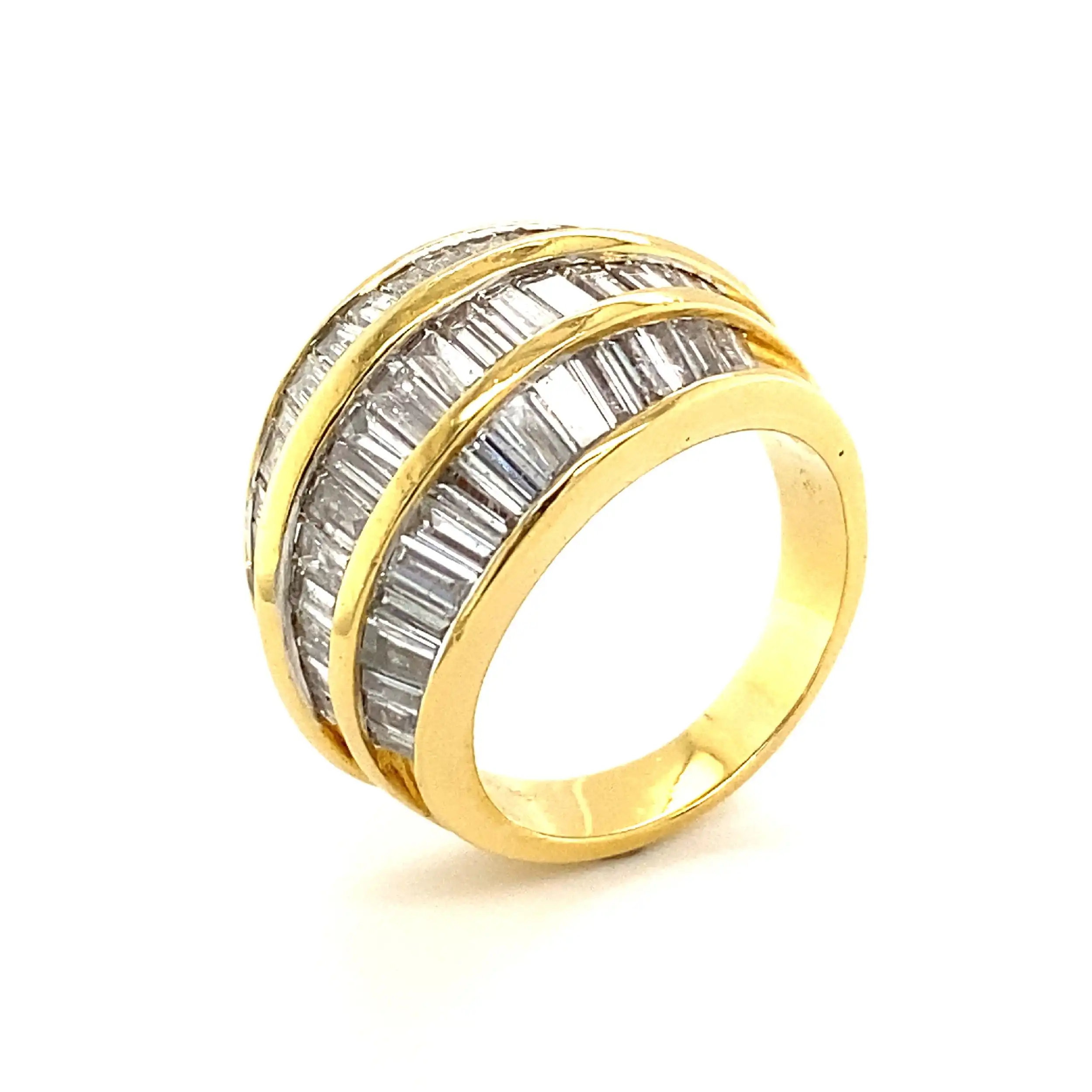 Ring Gelbgold mit Baguette Diamanten