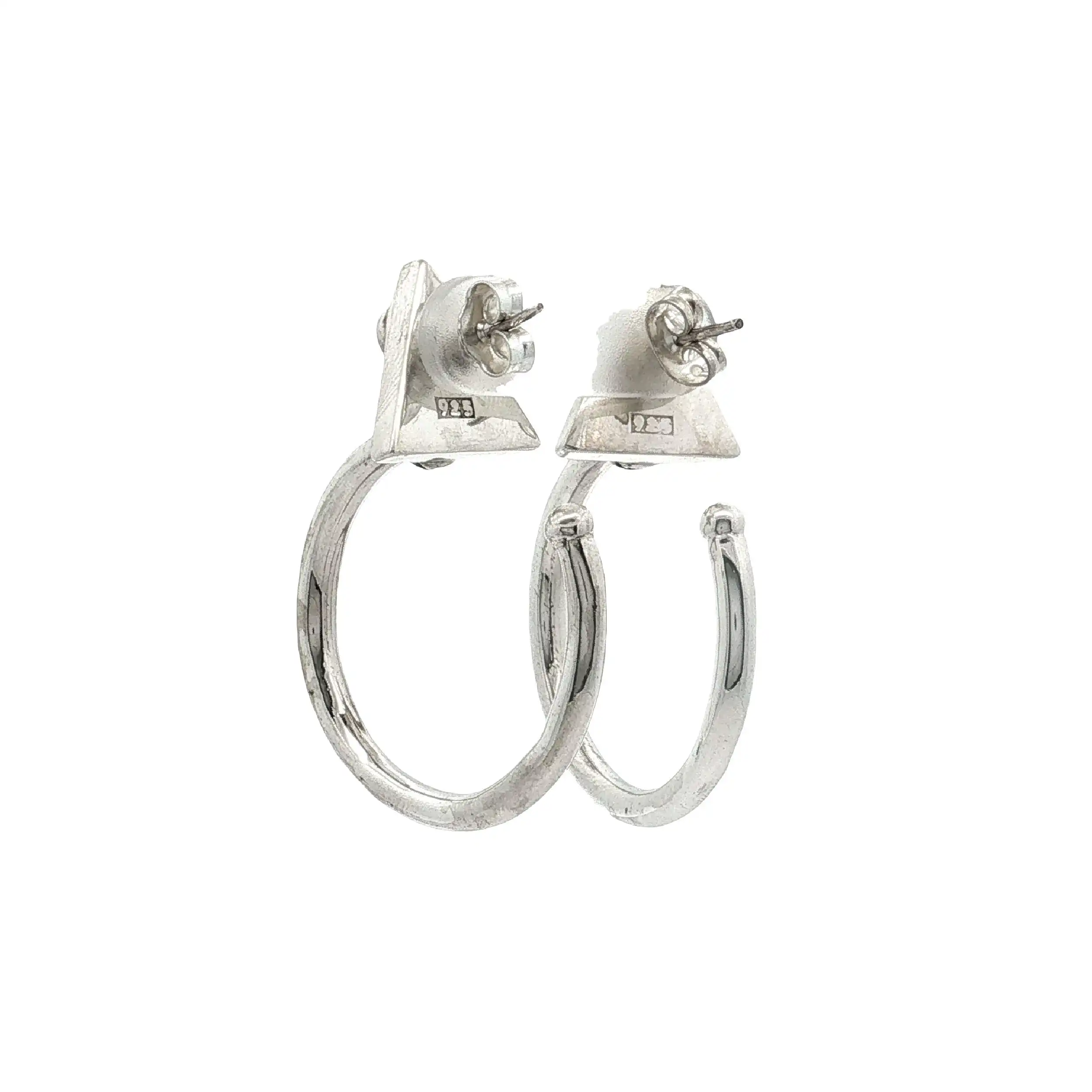 Paar Ohrstecker Silber mit Onyx