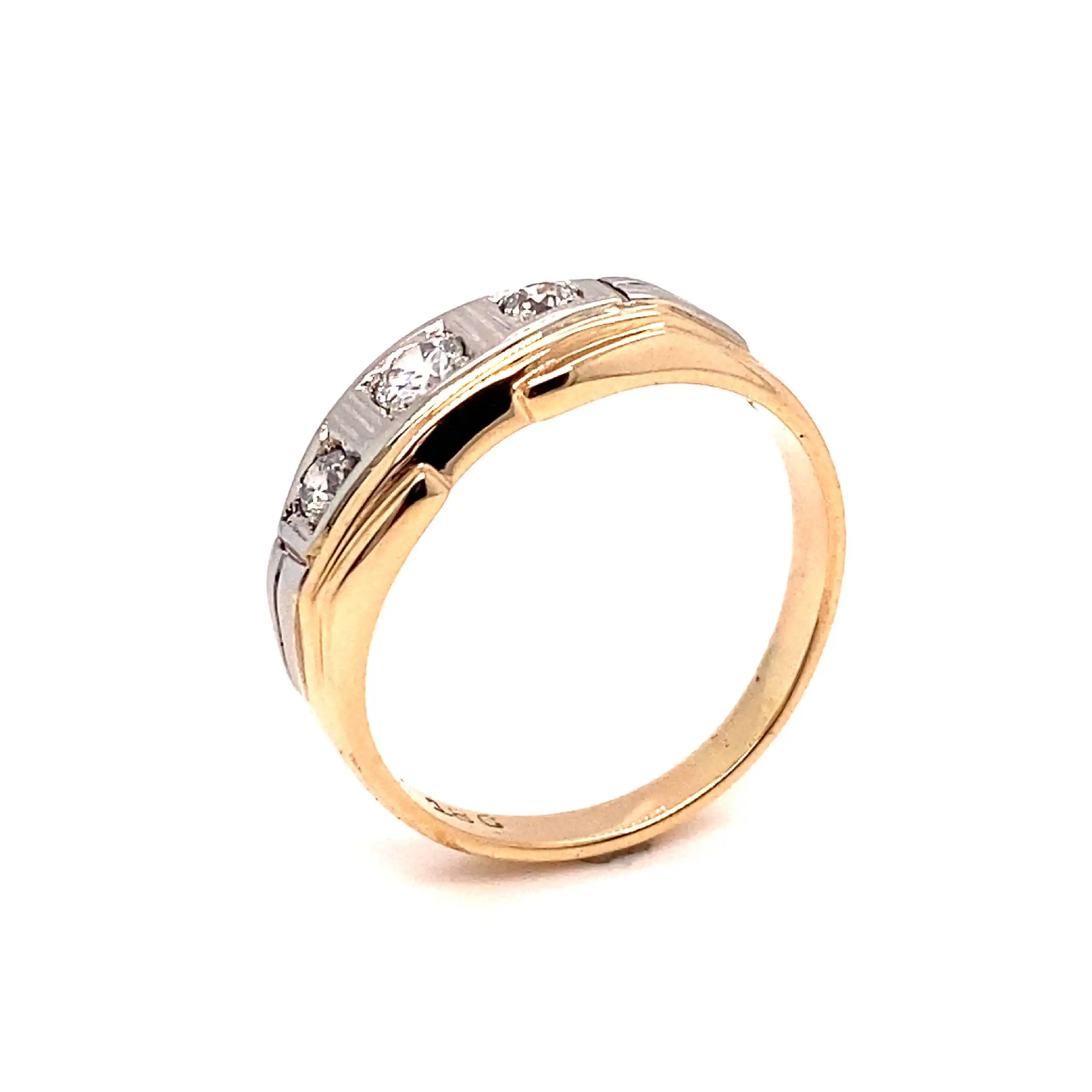 Ring bicolor mit 3 Brillanten Ring bicolor mit 3 Brillanten