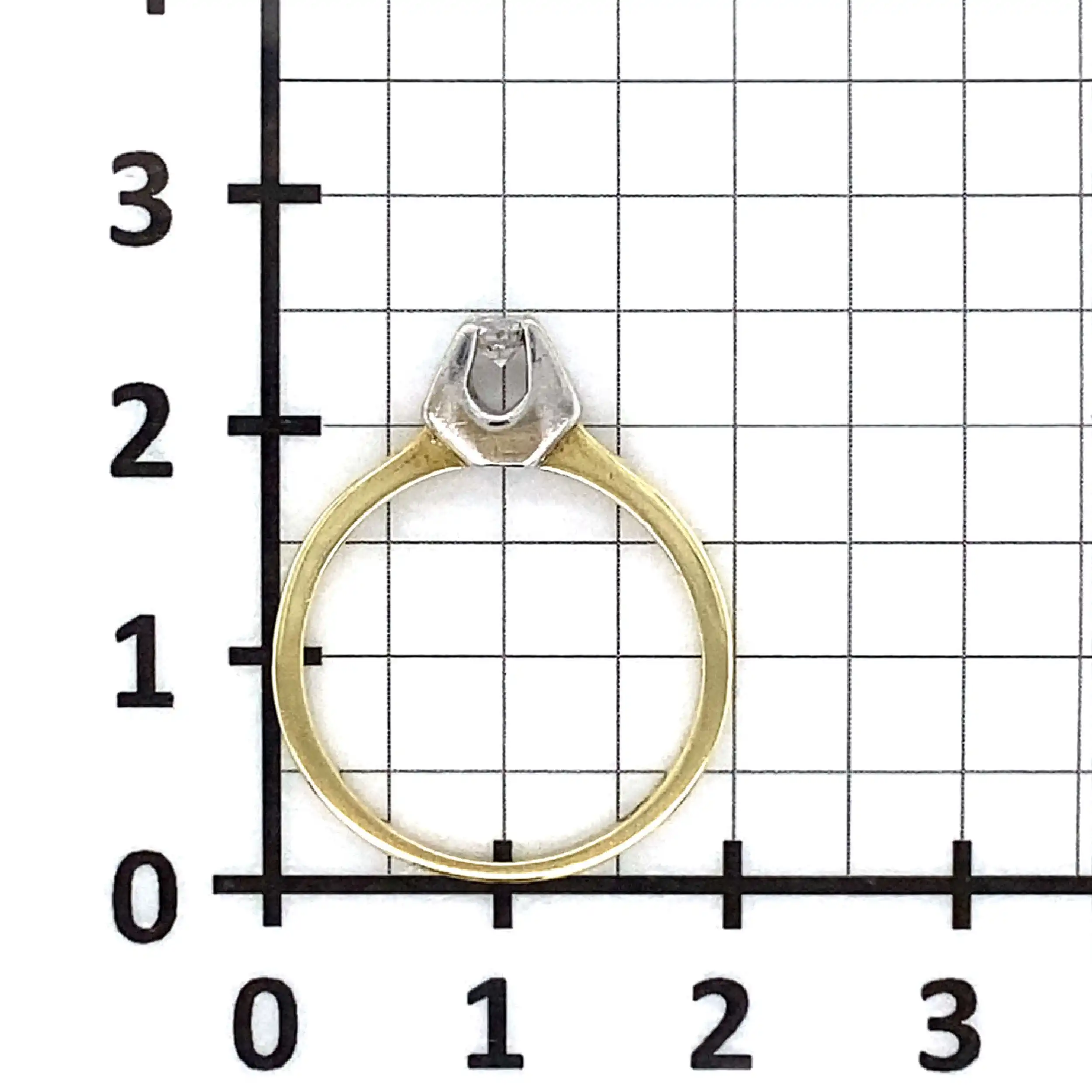Ring Bicolor mit Brillant, graviert mit 0,15ct Ring Bicolor mit Brillant, graviert mit 0,15ct