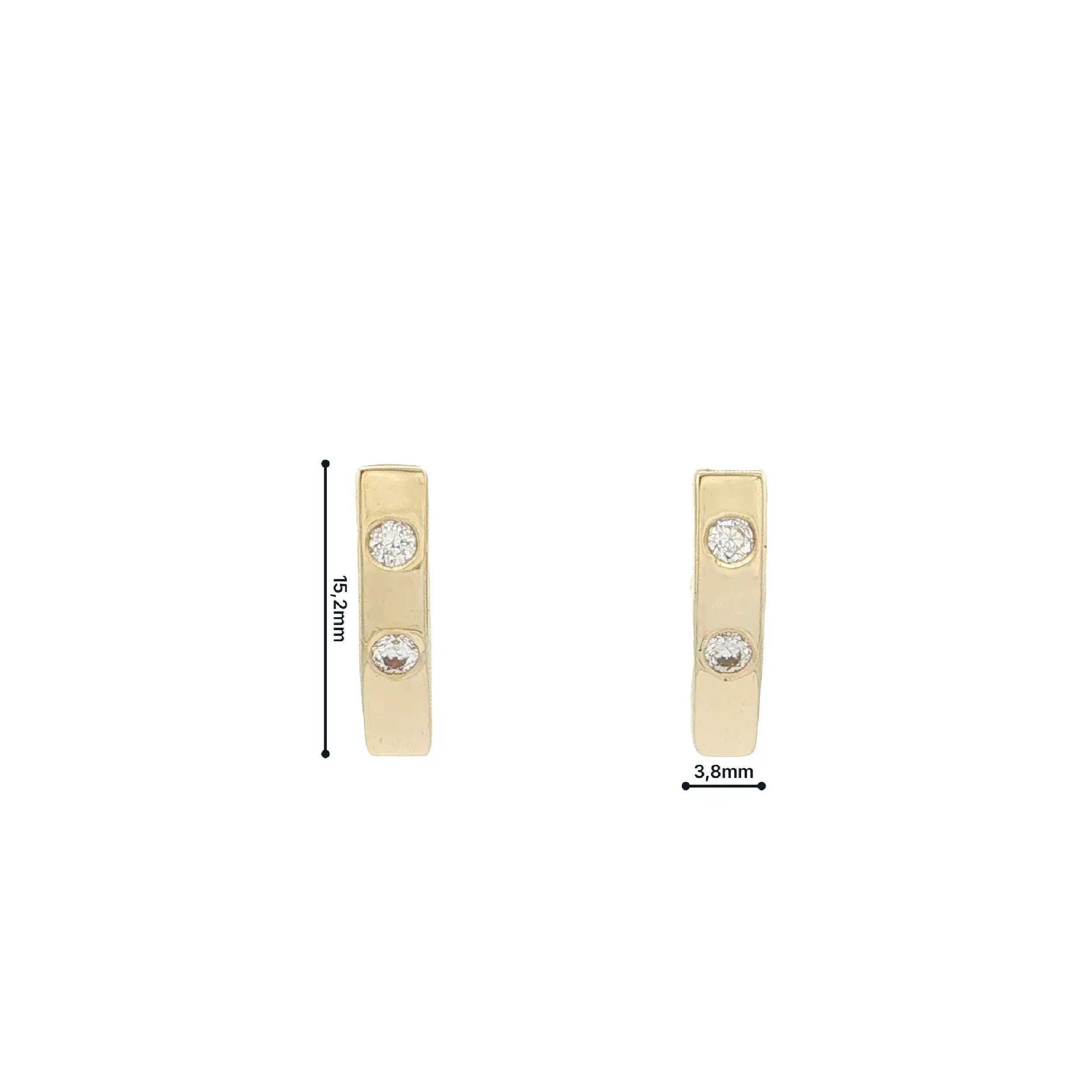 Ohrringe Gelbgold mit Zirkonia Ohrringe Gelbgold mit Zirkonia