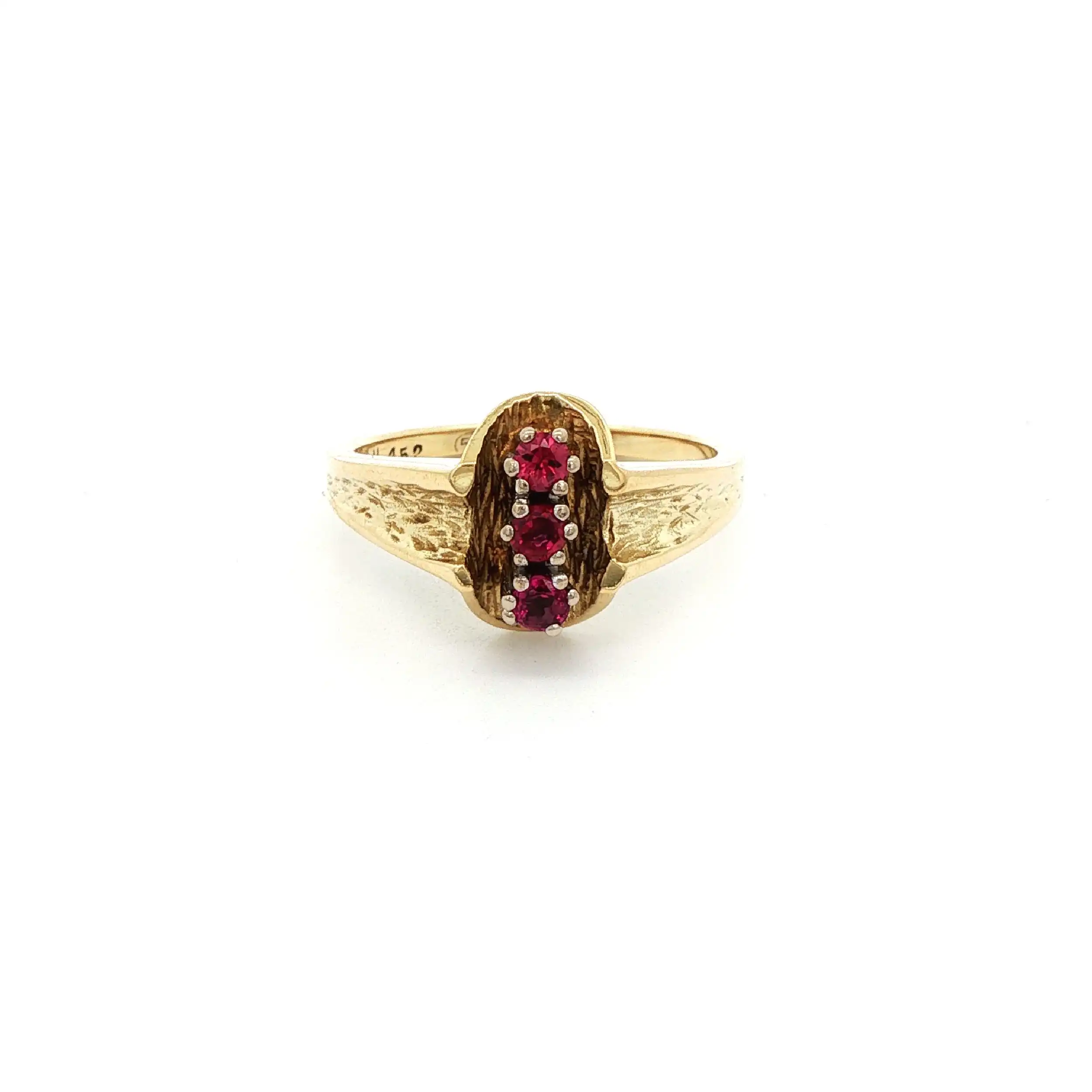 Ring Bicolor mit roten Farbsteinen