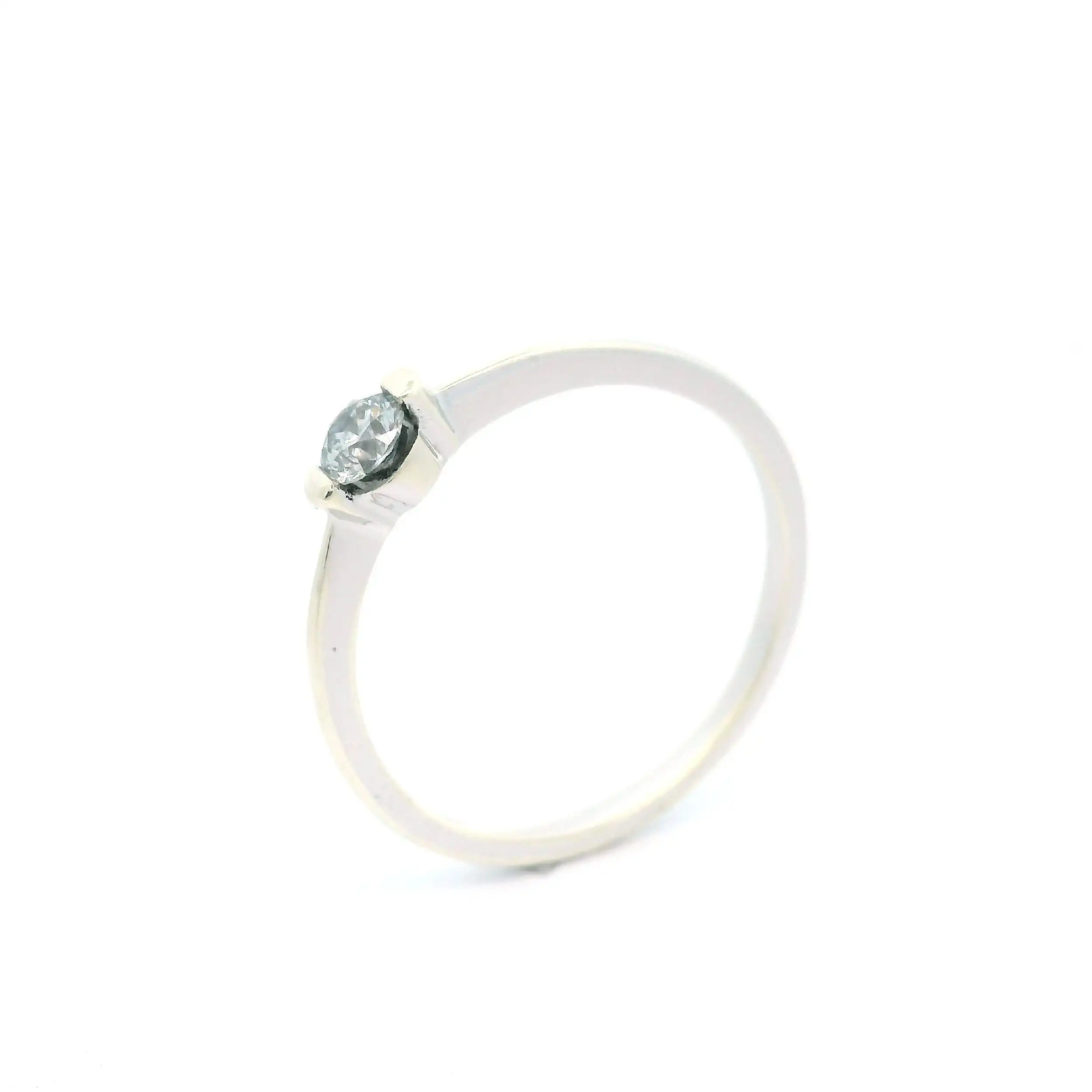 Ring Weißgold mit Brillant Solitär Ring Weißgold mit Brillant Solitär