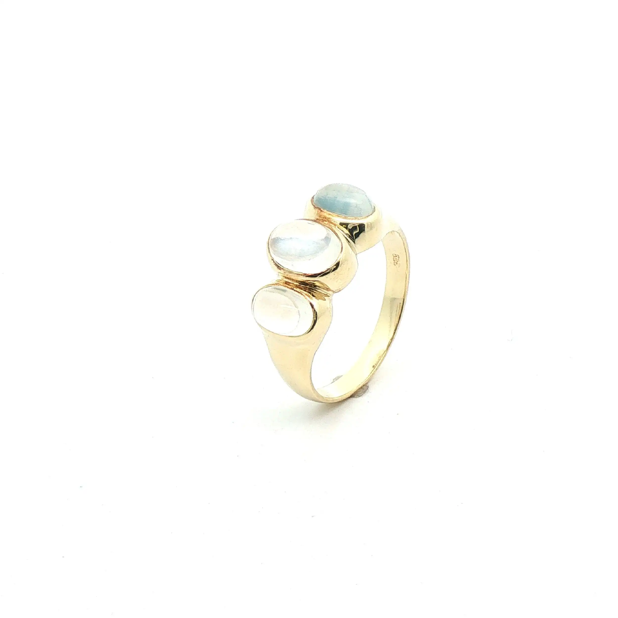 Ring Gelbgold mit Mondsteinen
