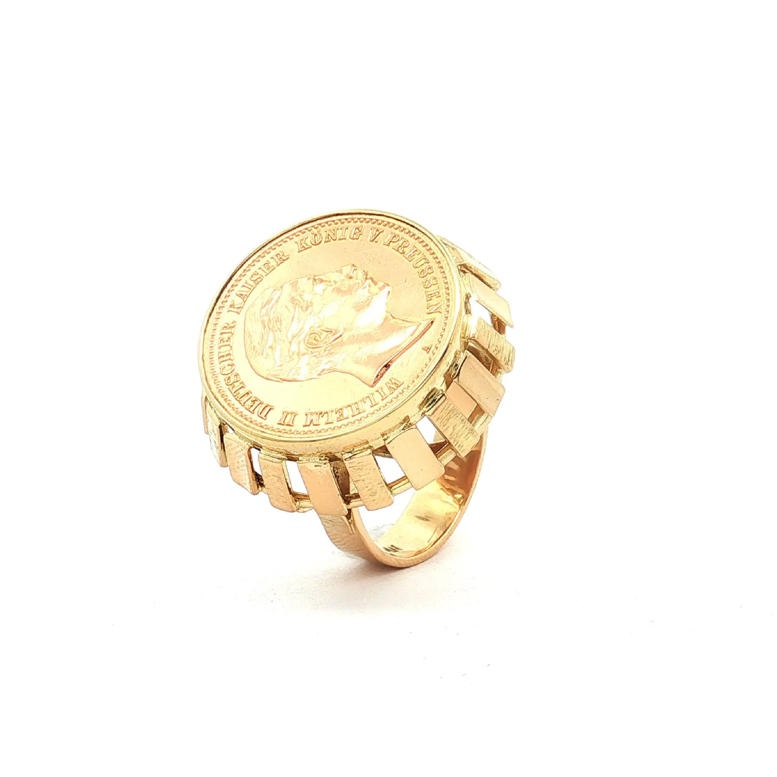 Ring Gelbgold mit Münze 10 Mark