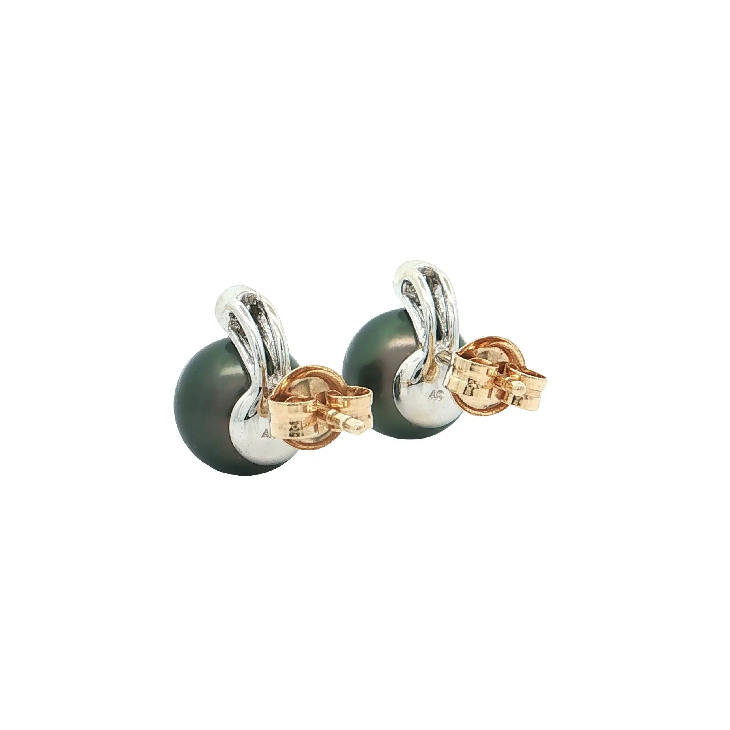 Ohrstecker Bicolor mit Tahitiperlen und Brillanten