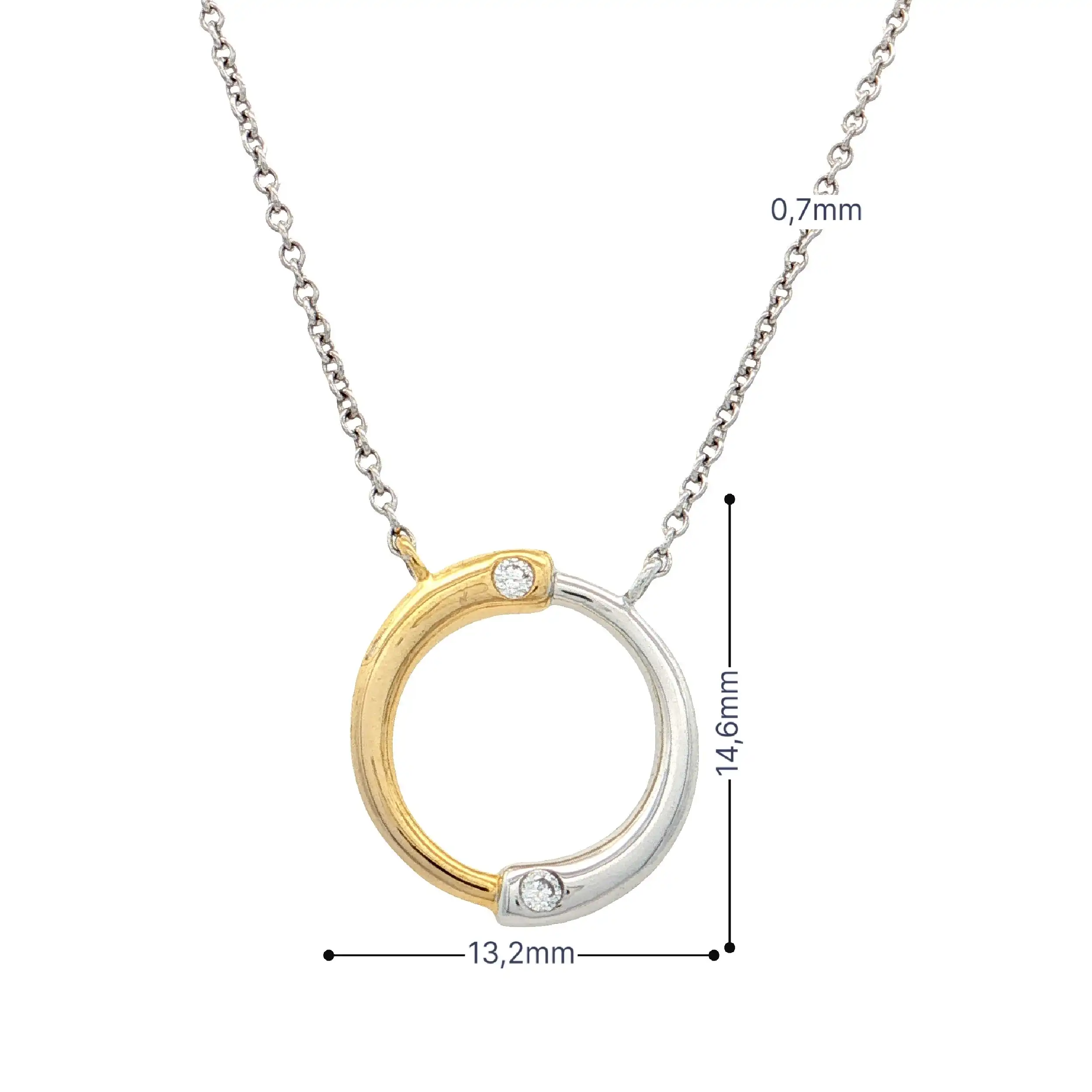Ankercollier Bicolor mit Brillanten Ankercollier Bicolor mit Brillanten