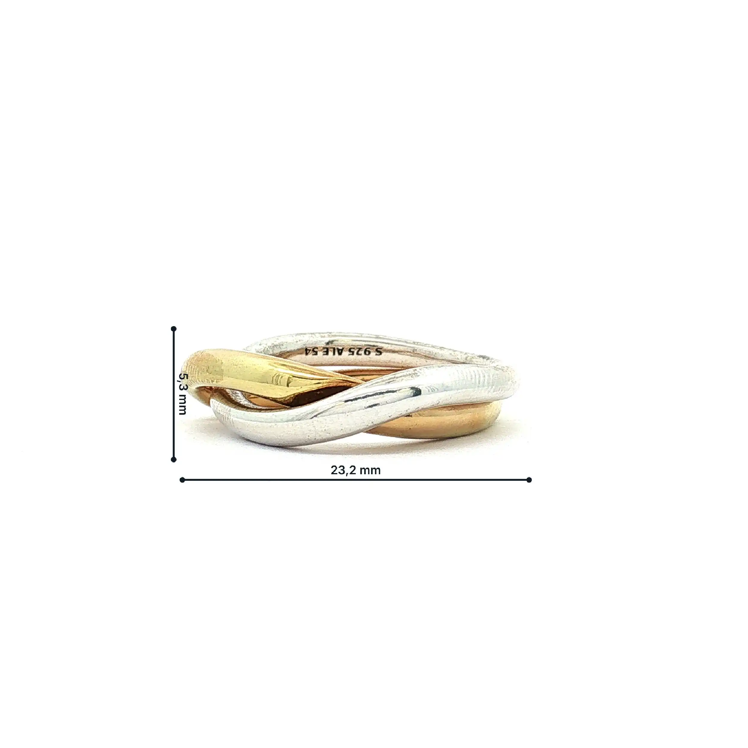Ring Two-tone Entwined Bands Ring Pandora Silber vergoldet Ring Two-tone Entwined Bands Ring Pandora Silber vergoldet