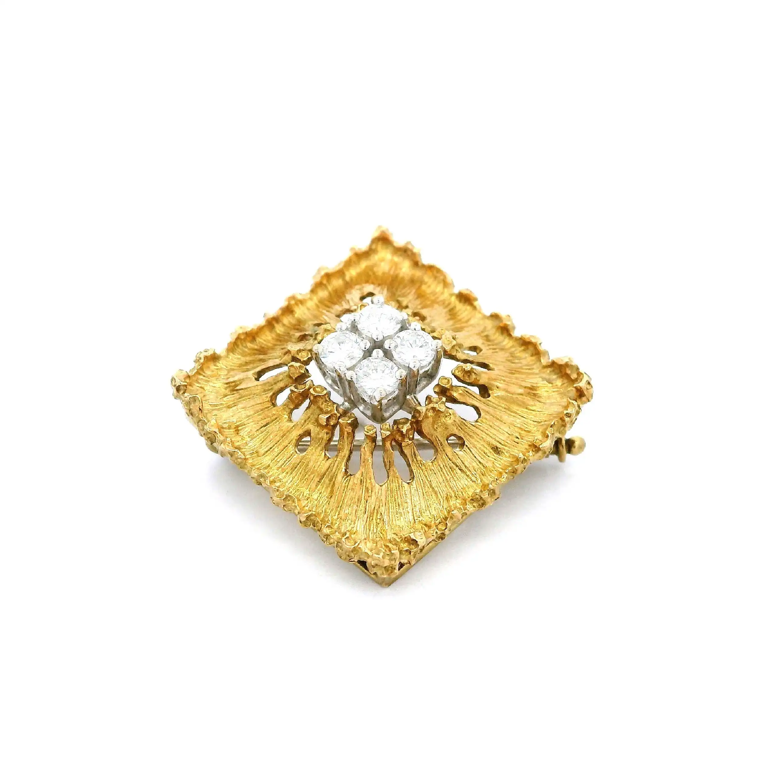 Brosche Bicolor mit Brillanten Brosche Bicolor mit Brillanten
