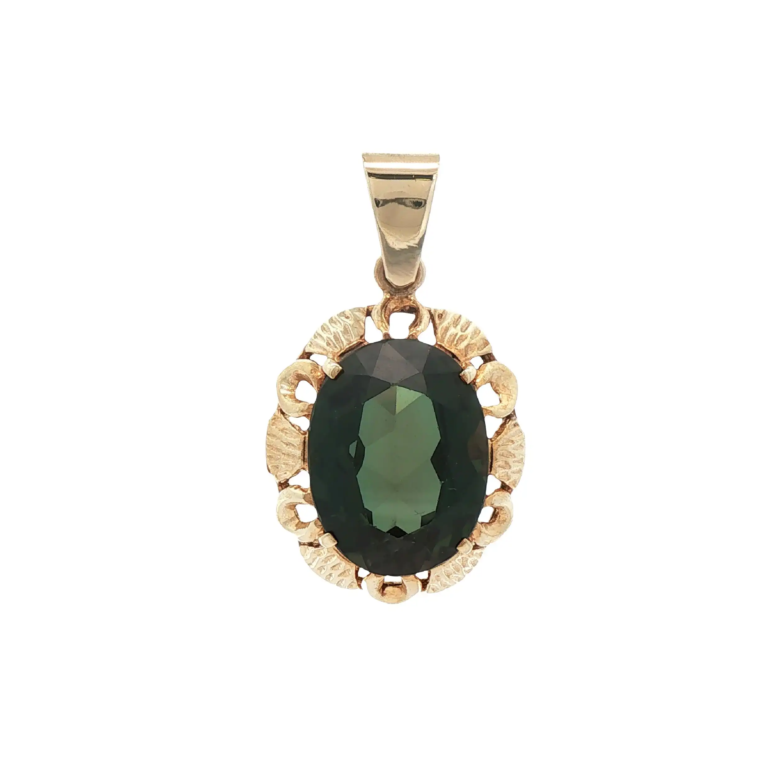 Anhänger Gelbgold mit Spinell