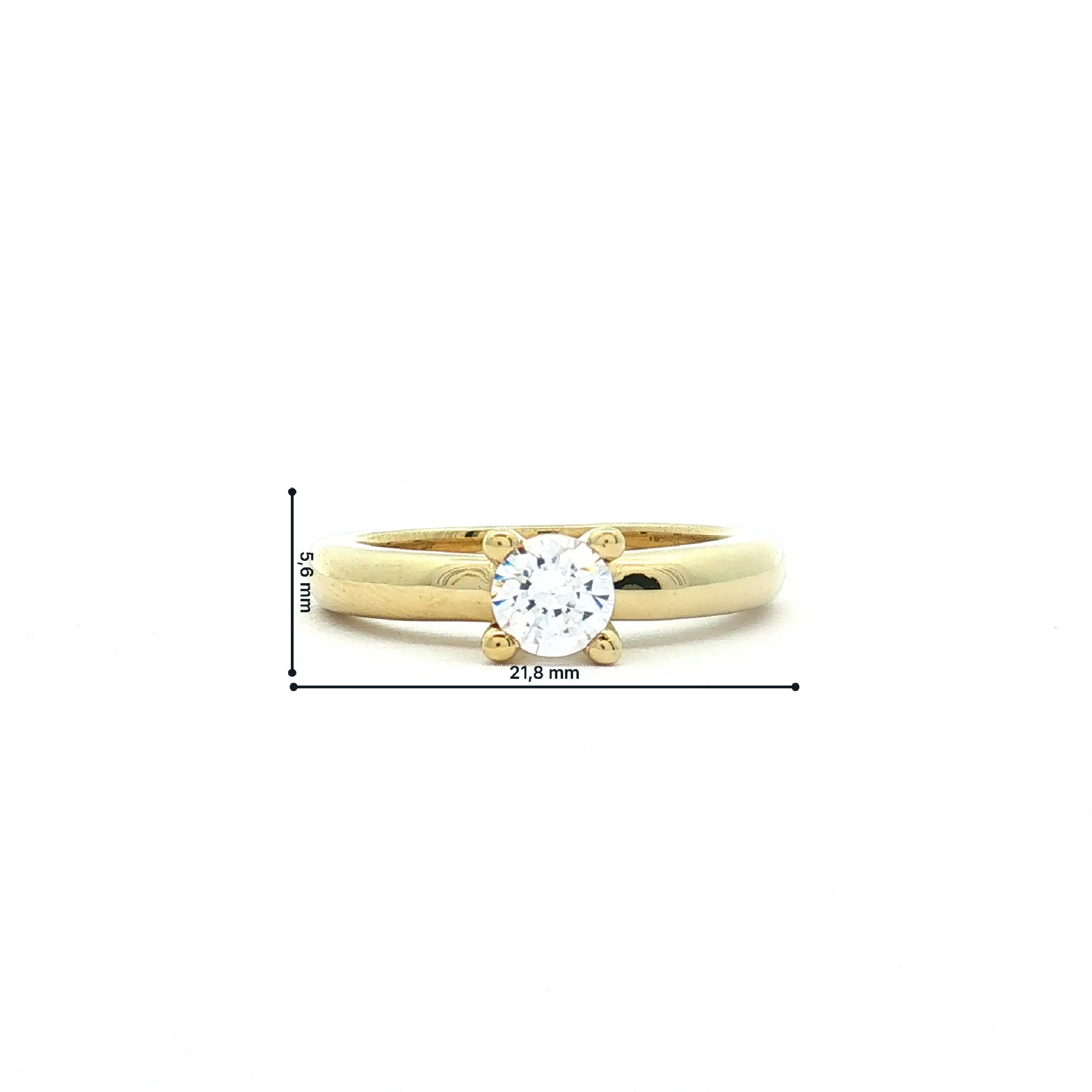 Ring Gelbgold mit Zirkonia Ring Gelbgold mit Zirkonia