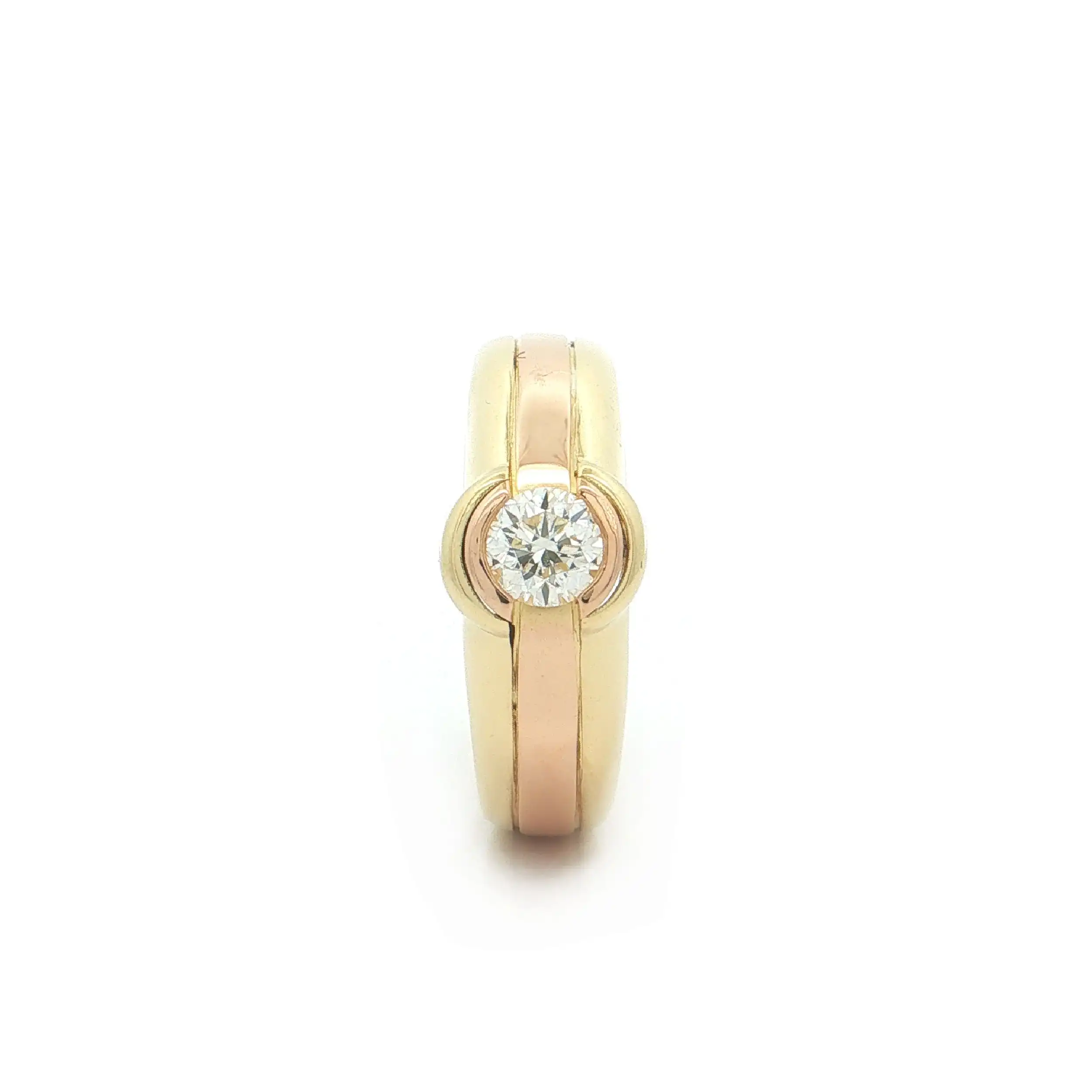 Ring Bicolor mit Brillant