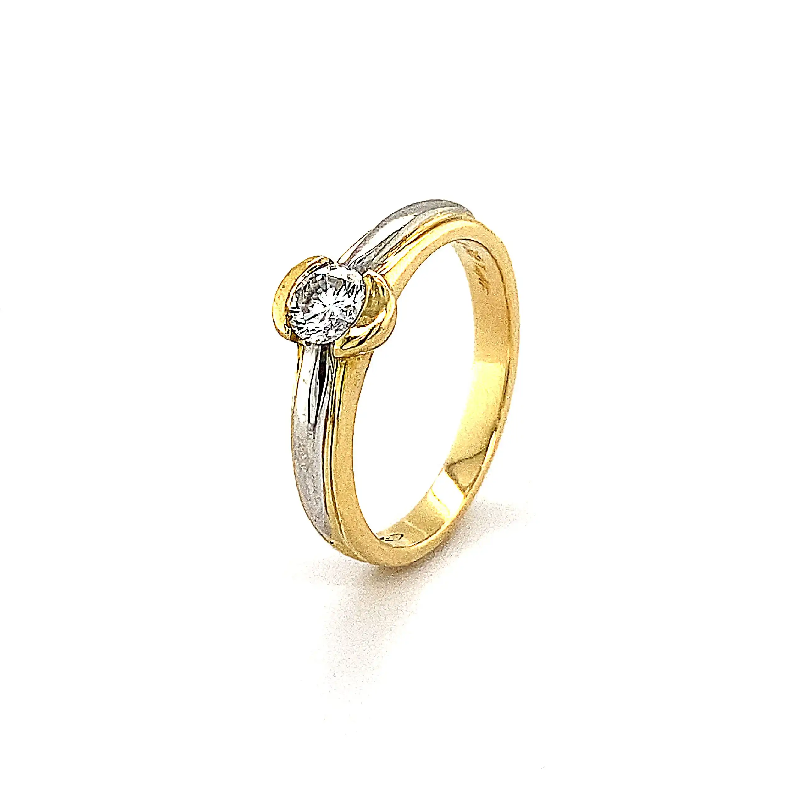 Ring Bicolor mit Brillant Ring Bicolor mit Brillant