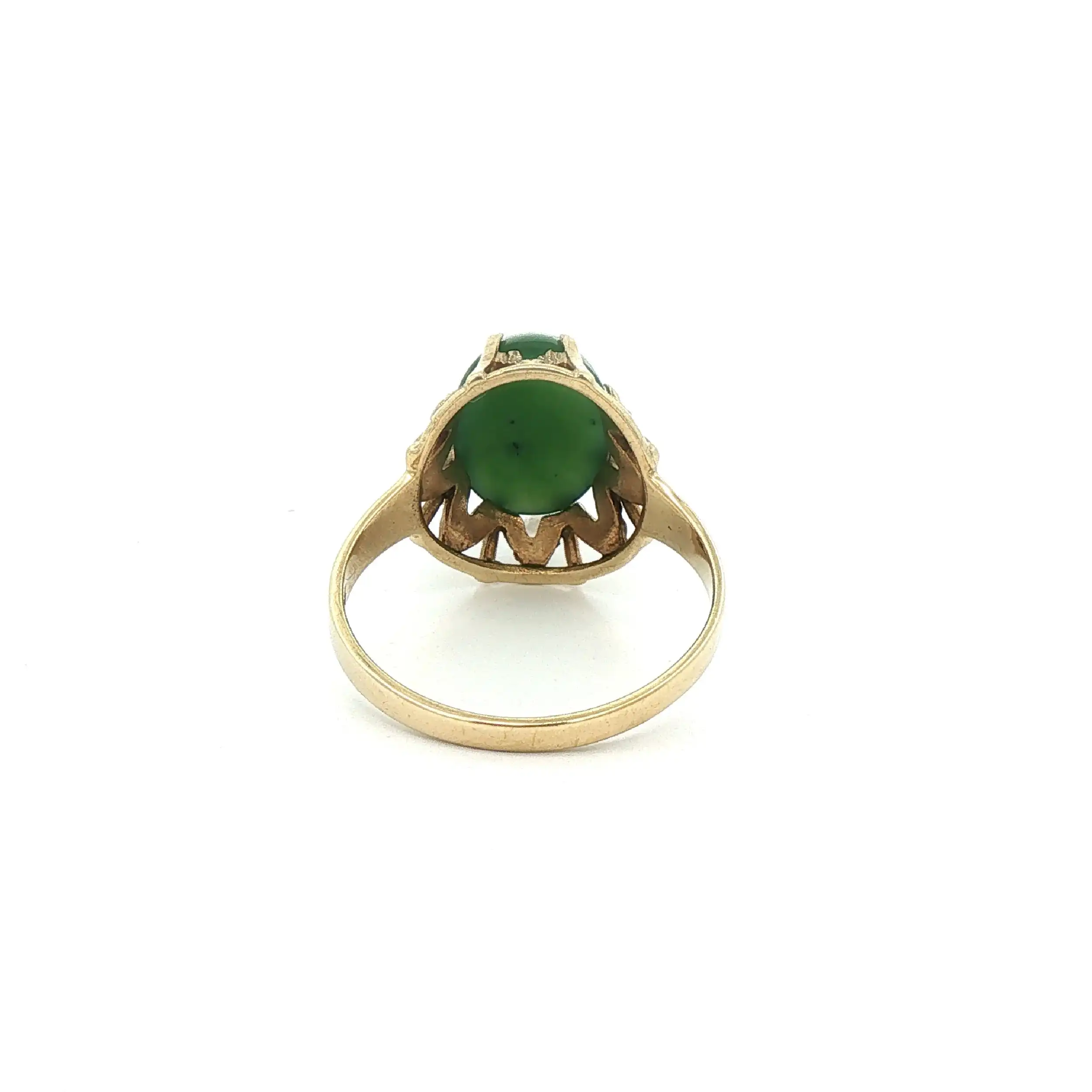 Ring Gelbgold mit Jade Stein Ring Gelbgold mit Jade Stein
