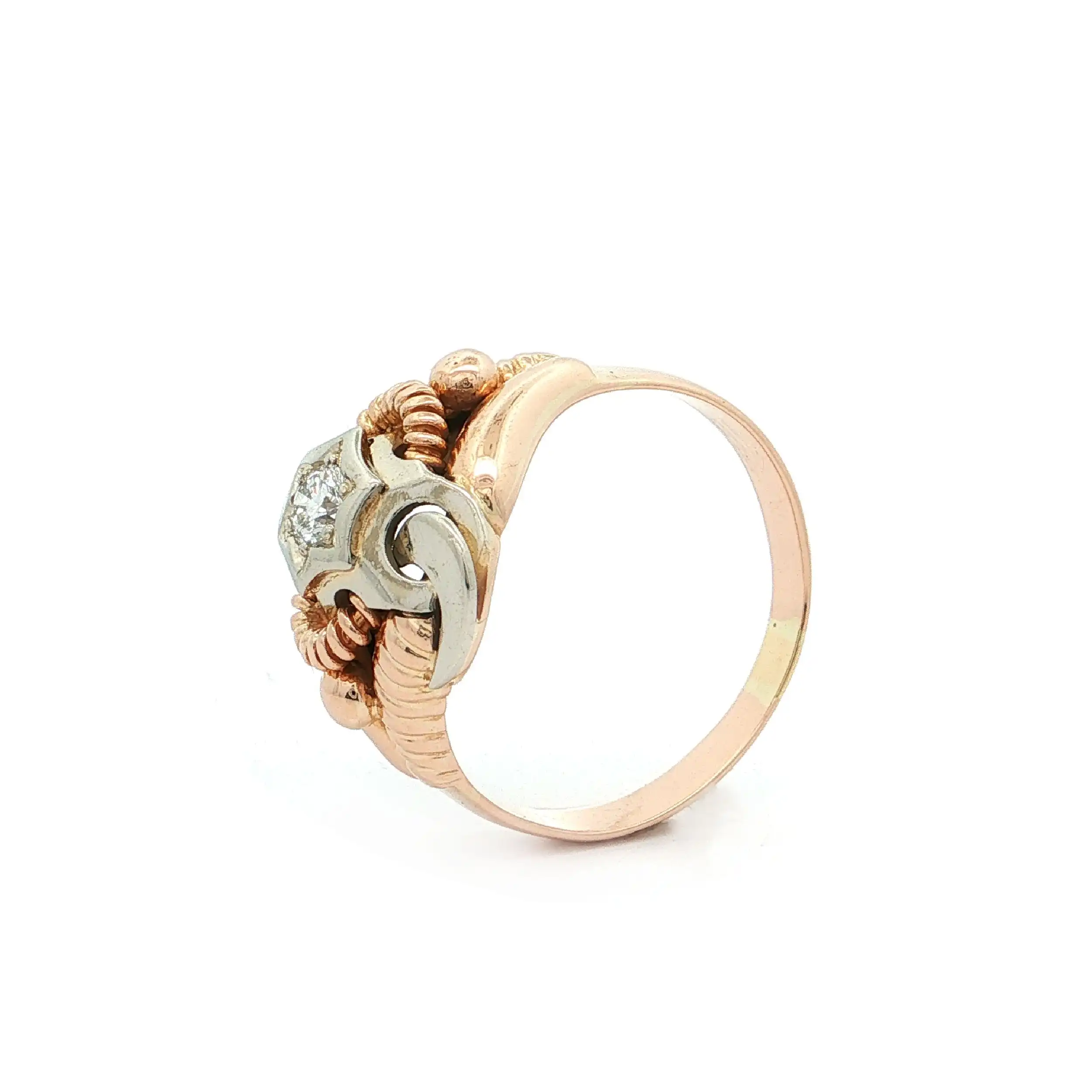 Ring Bicolor mit Brillant Ring Bicolor mit Brillant
