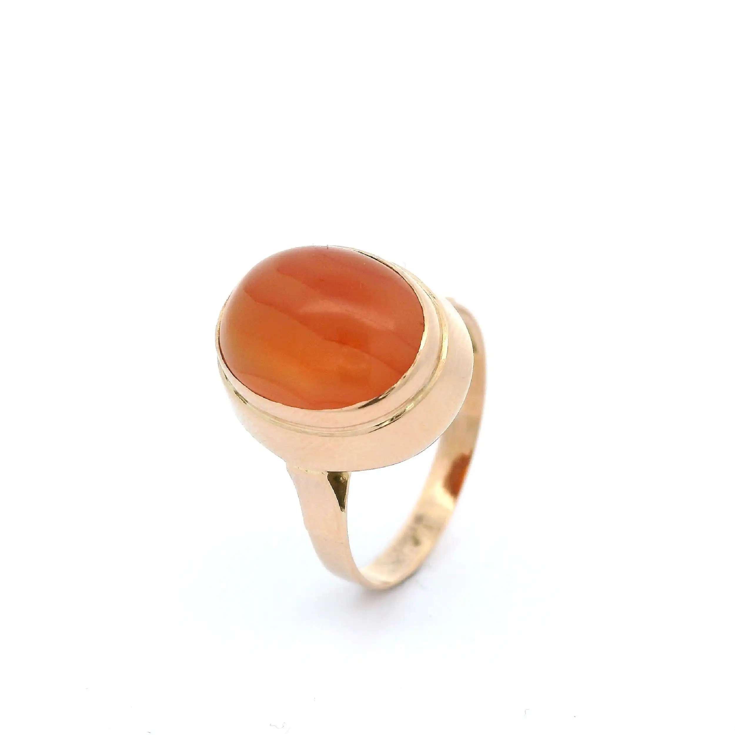 Ring Roségold mit Feuerachat Cabochon Ring Roségold mit Feuerachat Cabochon