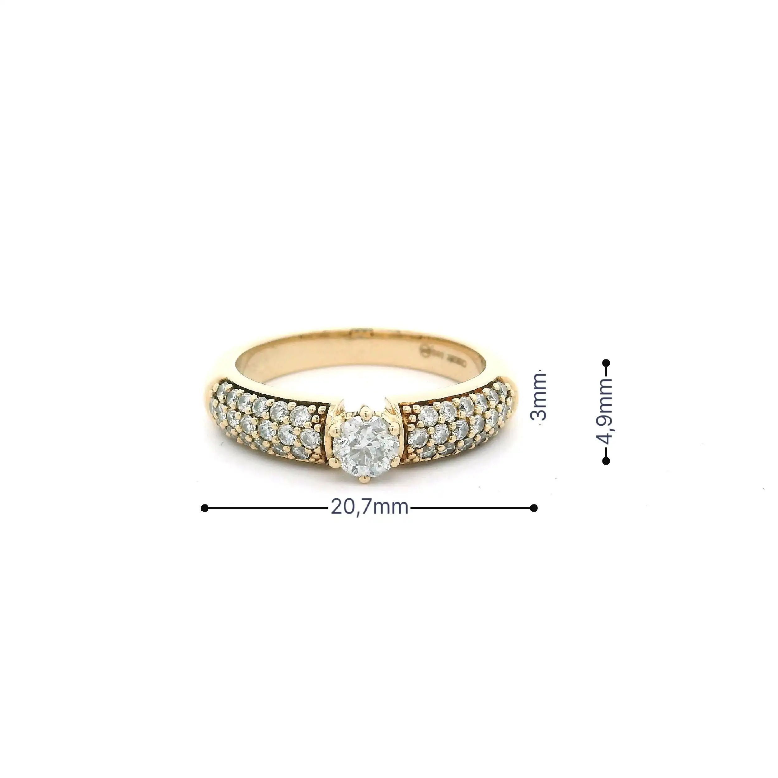 Ring Gelbgold "Christ" mit Brillanten Ring Gelbgold "Christ" mit Brillanten