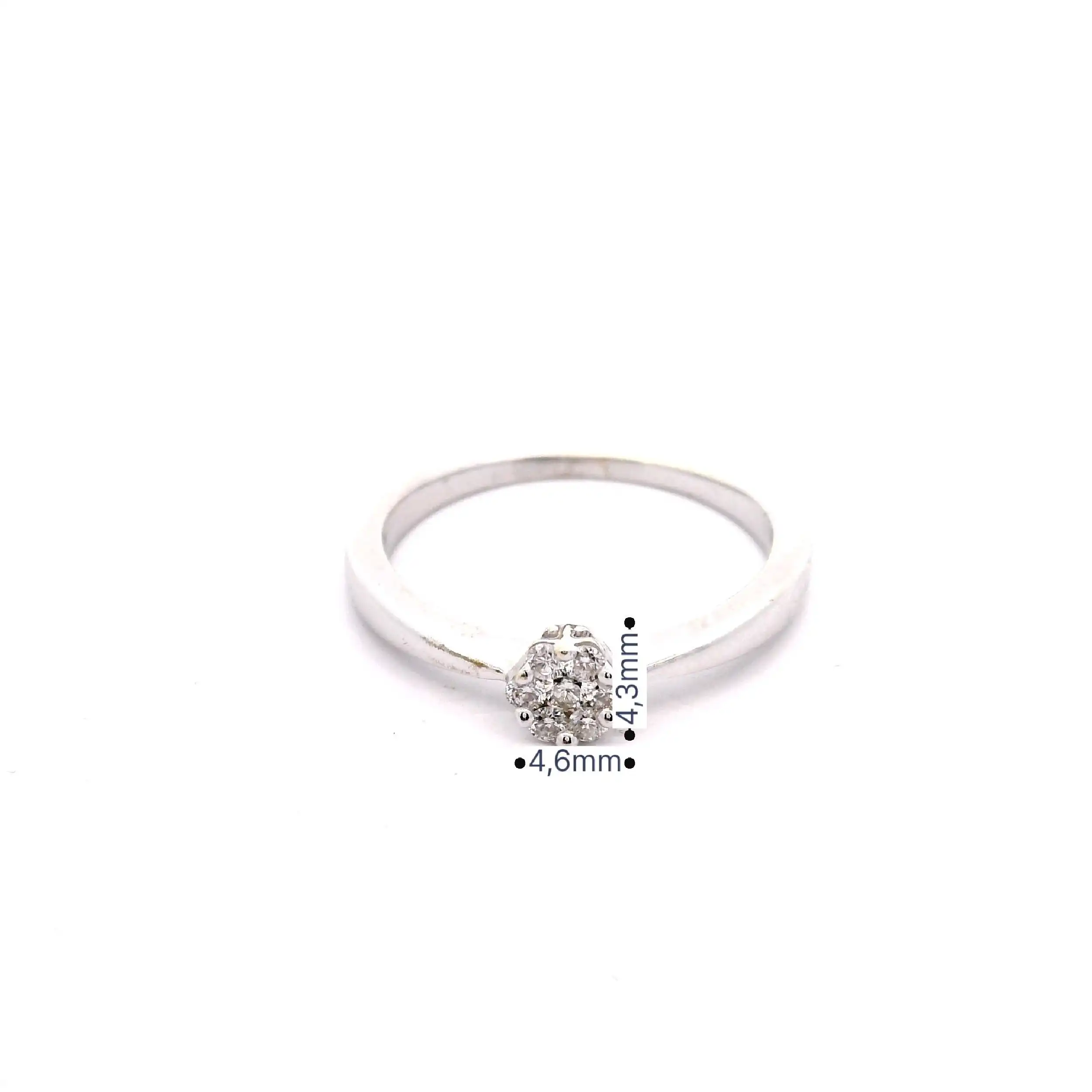 Ring Weißgold mit Brillanten Christ , graviert mit 0,12ct W/Si Ring Weißgold mit Brillanten Christ , graviert mit 0,12ct W/Si