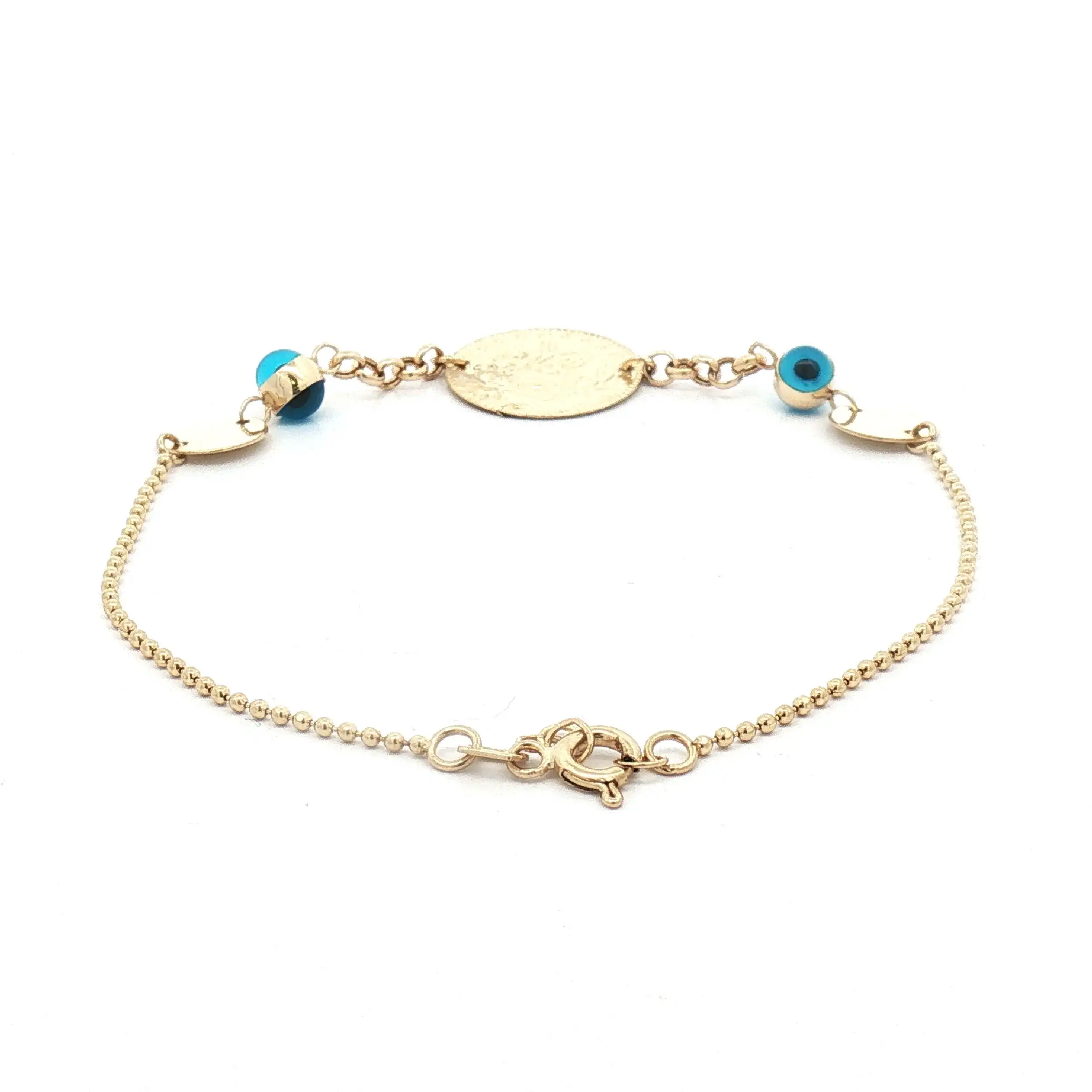 Armband Gelbgold mit blauem Farbstein