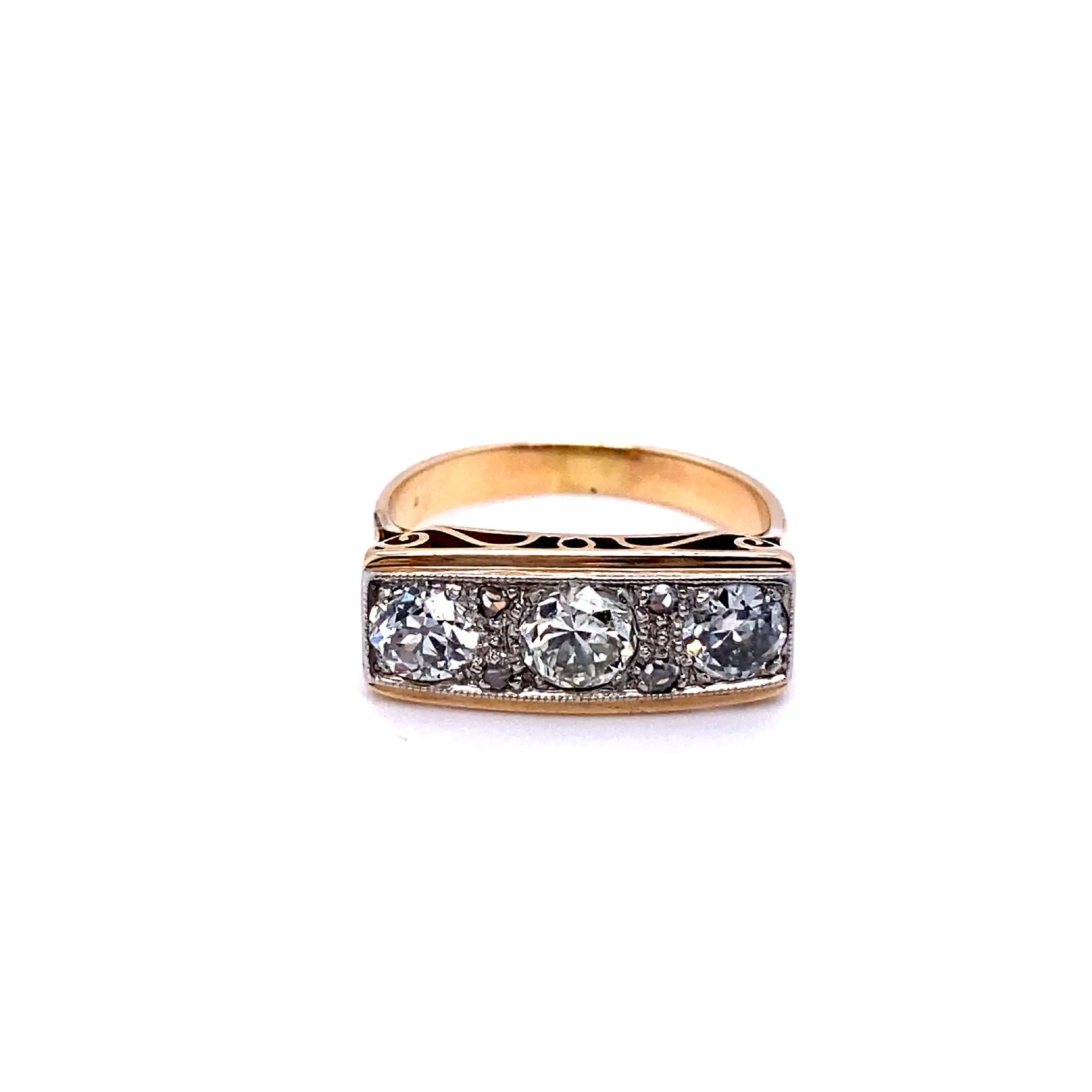 Ring Tricolor mit Brillanten Ring Tricolor mit Brillanten