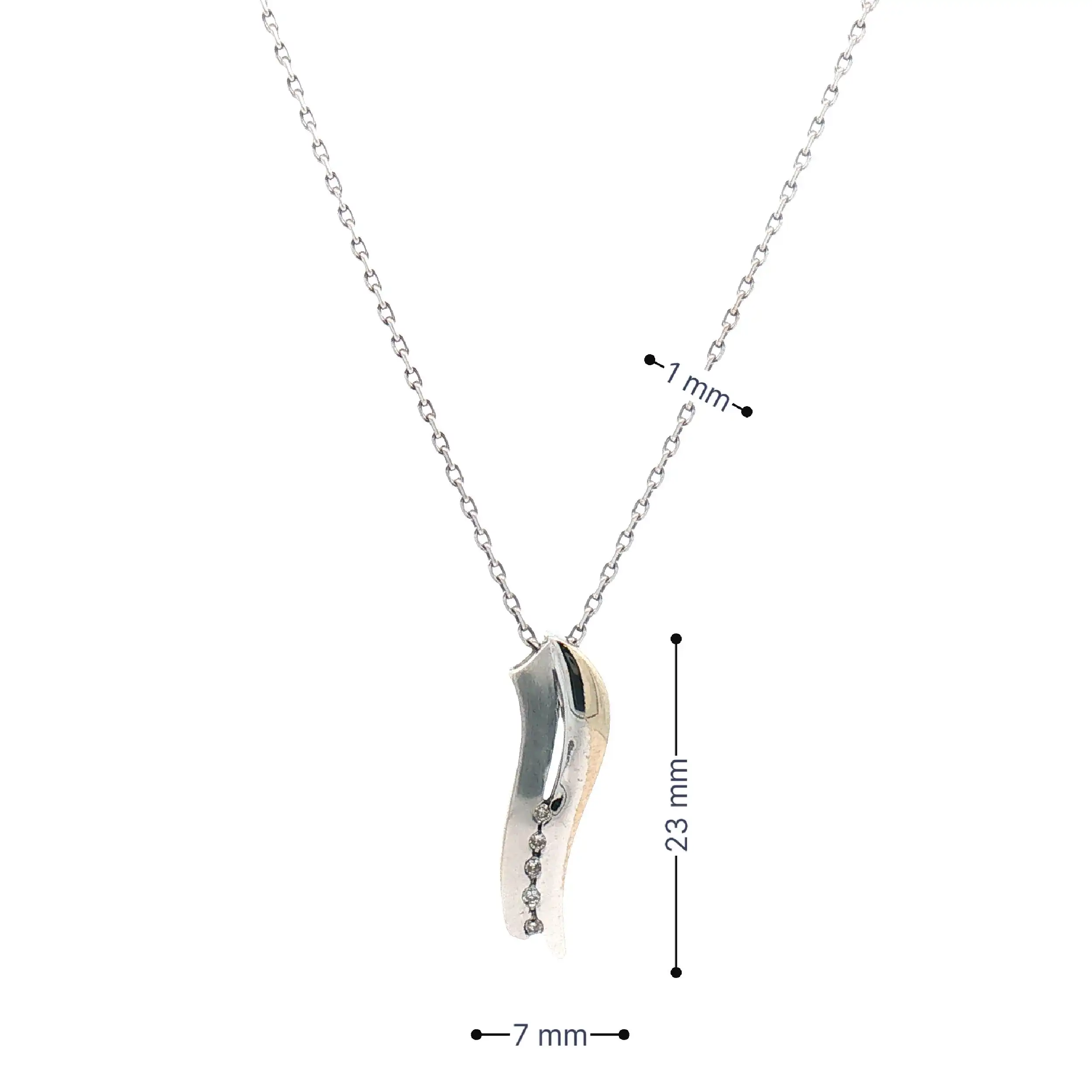 Kette Weißgold mit Anhänger und Brillanten Kette Weißgold mit Anhänger und Brillanten