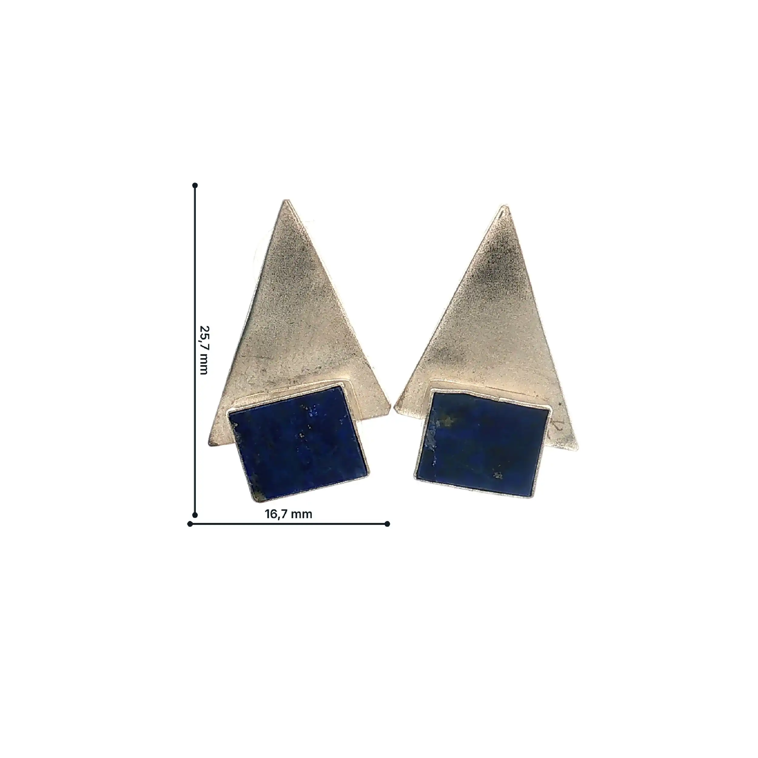 Paar Ohrstecker Silber mit Lapislazuli