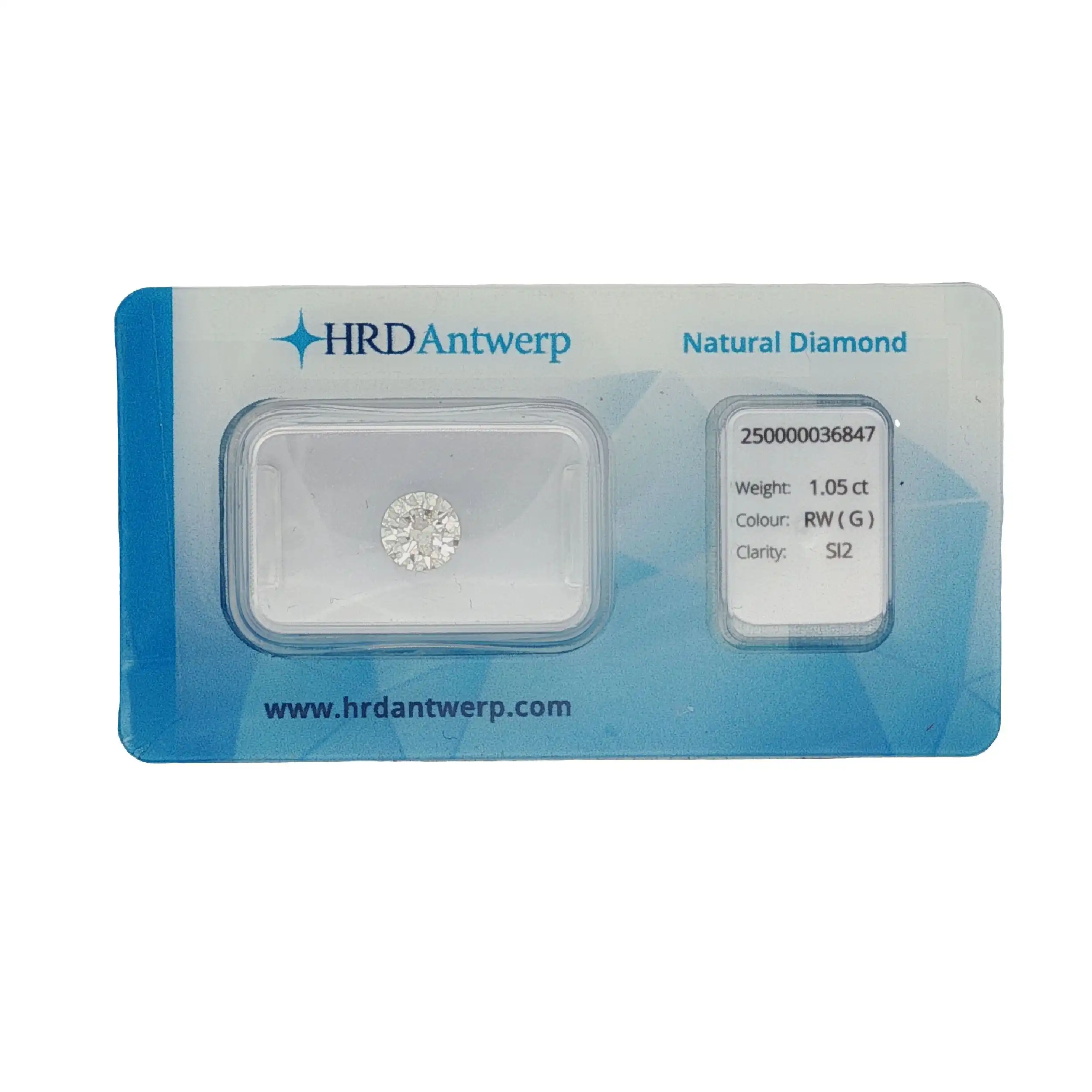 Loser Diamant 1,05ct. G/SI2 HRD Antwerp Expertise Loser Diamant 1,05ct. G/SI2 HRD Antwerp Expertise