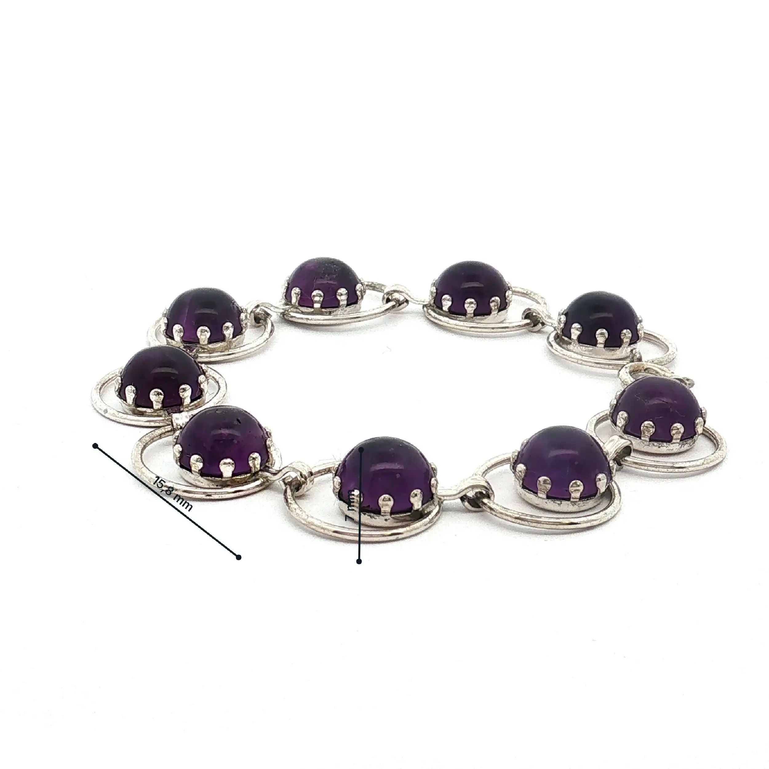 Armband Silber mit Amethyst