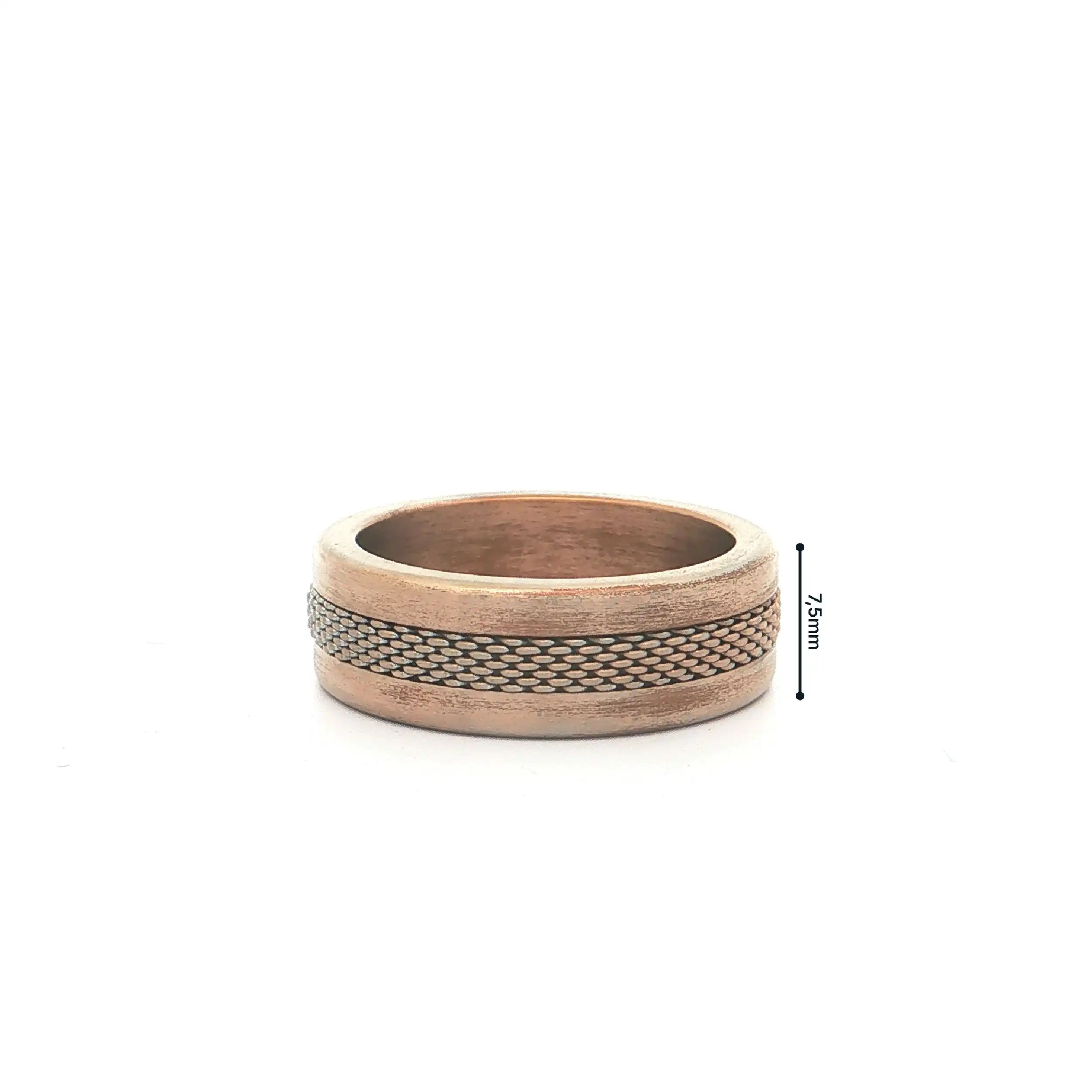 Ring Stahl rosévergoldet "Bering"